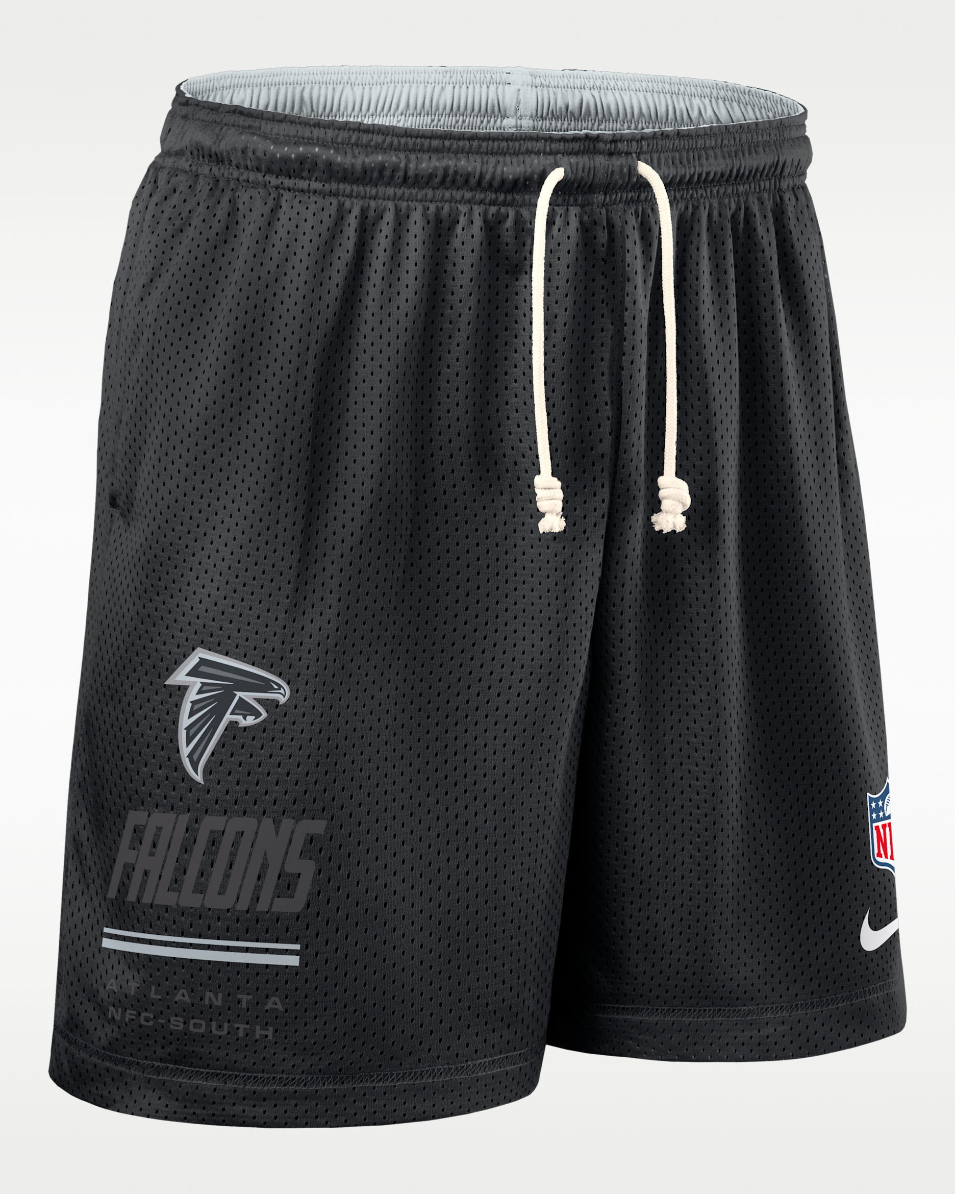 Atlanta Falcons Sideline Reversible Men's Nike Dri-FIT NFL Shorts - Black/Platinum