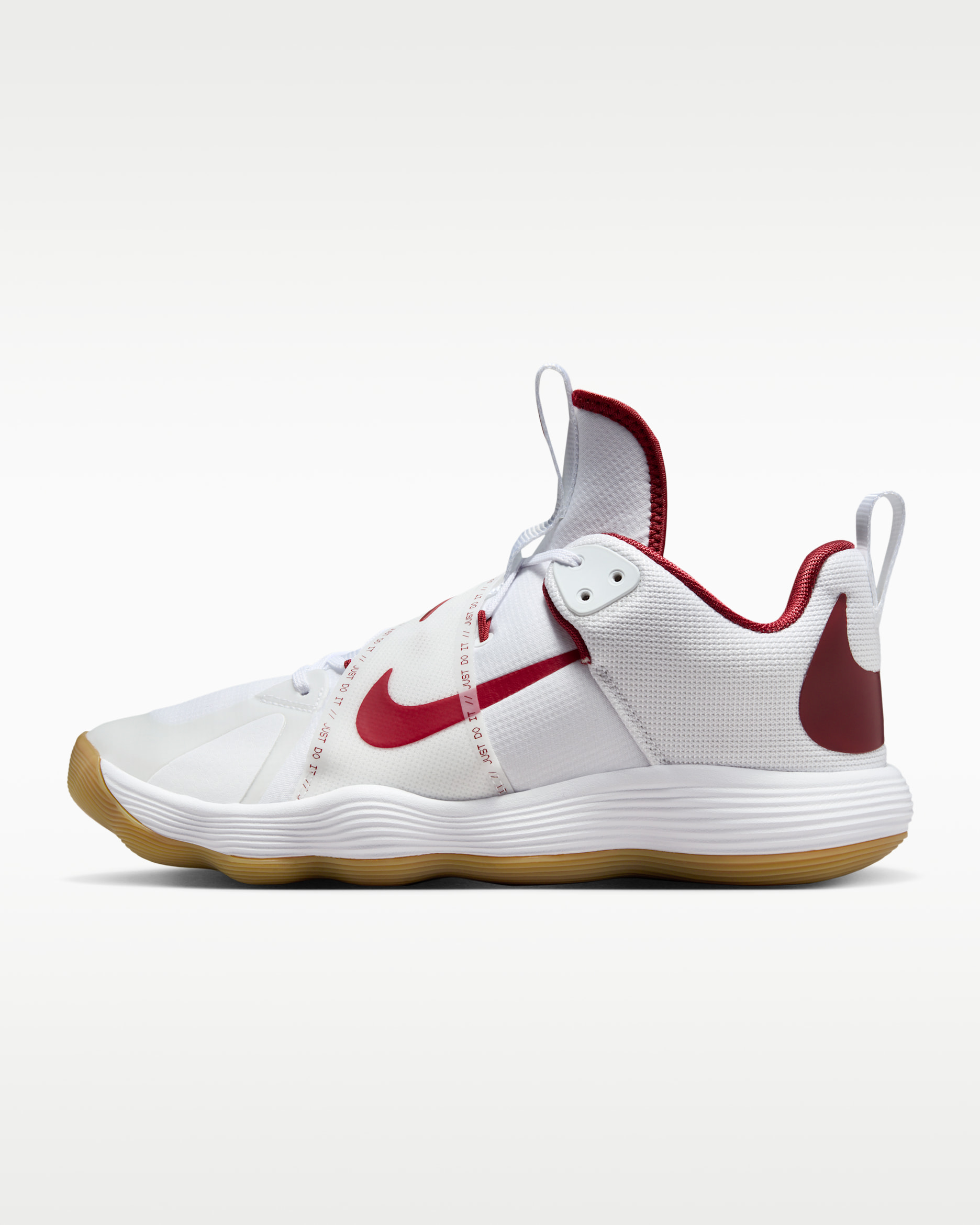 Nike React HyperSet LE Indoor Court Shoes - White/White/Team Crimson