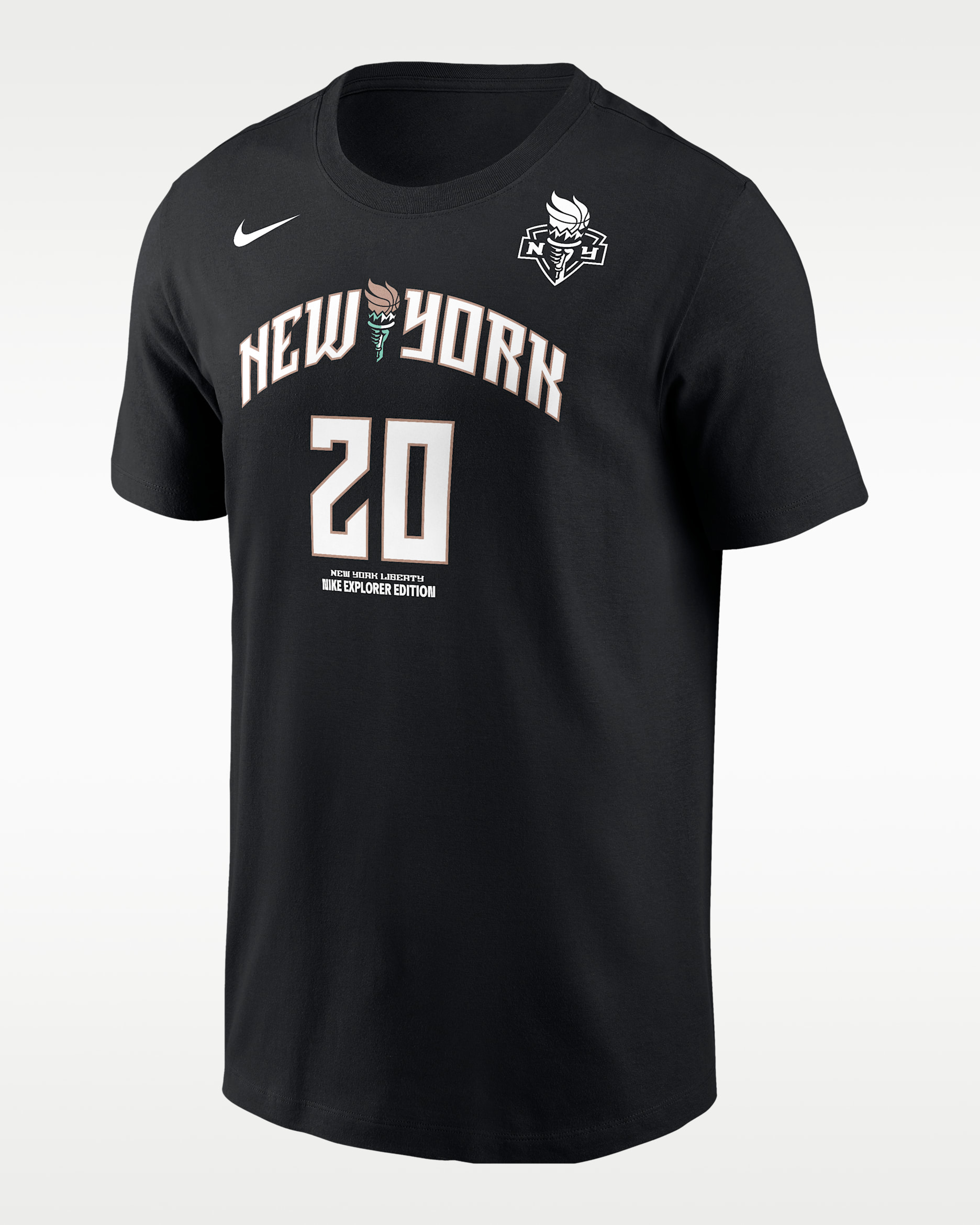 Playera Nike de la WNBA para hombre Sabrina Ionescu New York Liberty - Negro