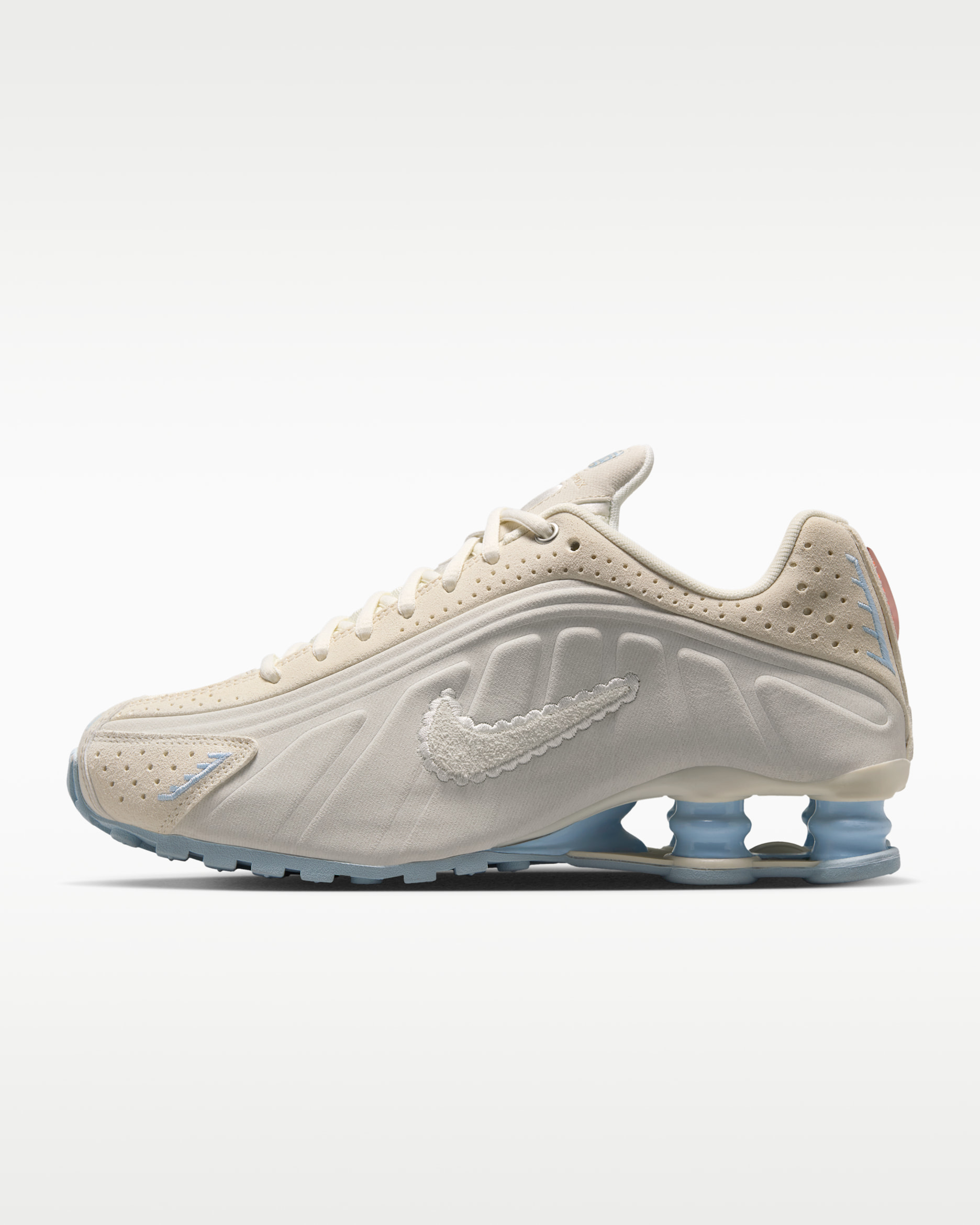Nike Shox R4 SE Women's Shoes - Pale Ivory/Light Orewood Brown/Celestine Blue/Sail