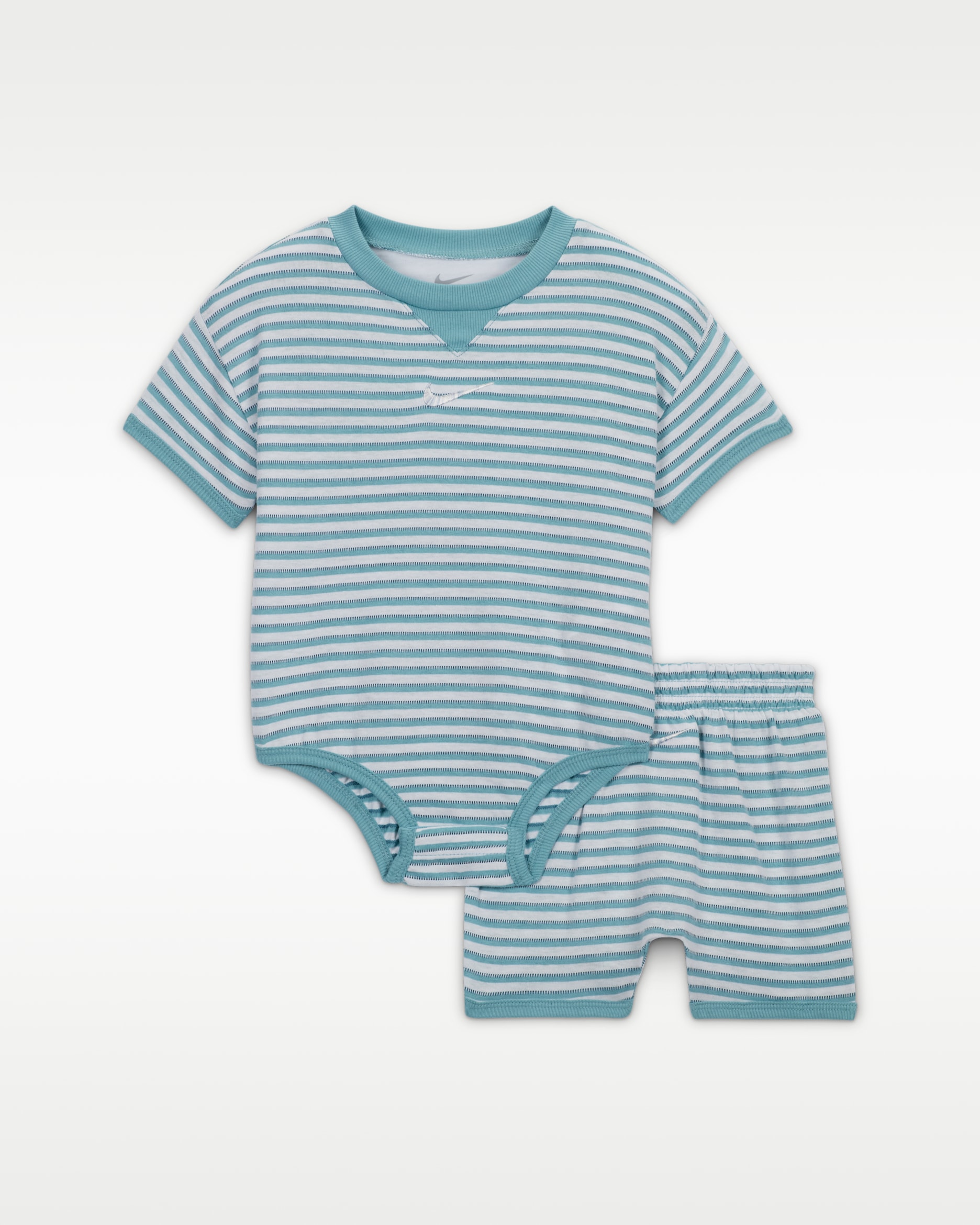 Nike ReadySet Baby Bodysuit and Shorts Set - Denim Turquoise