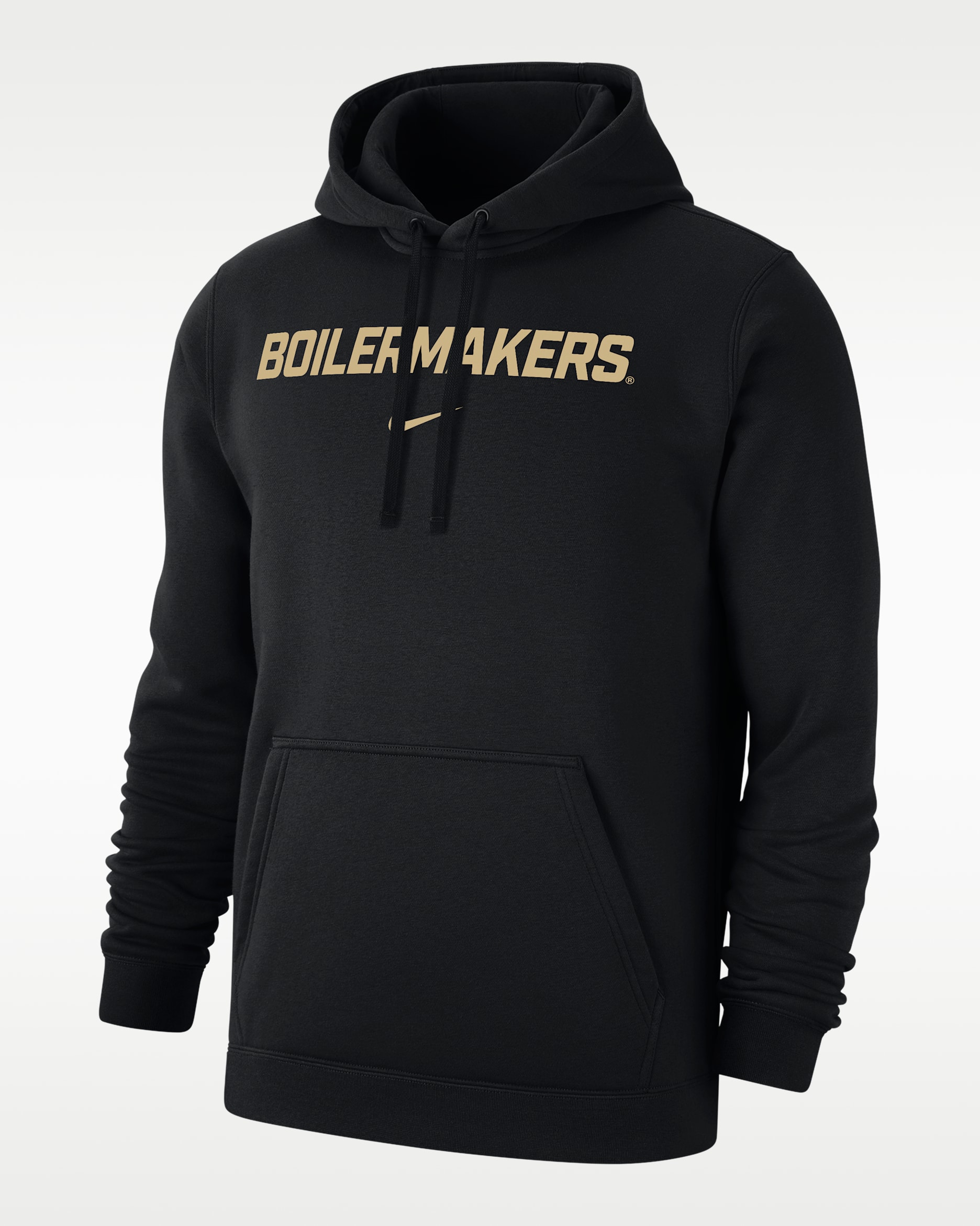 Purdue Club Fleece Men's Nike College Pullover Hoodie - Black