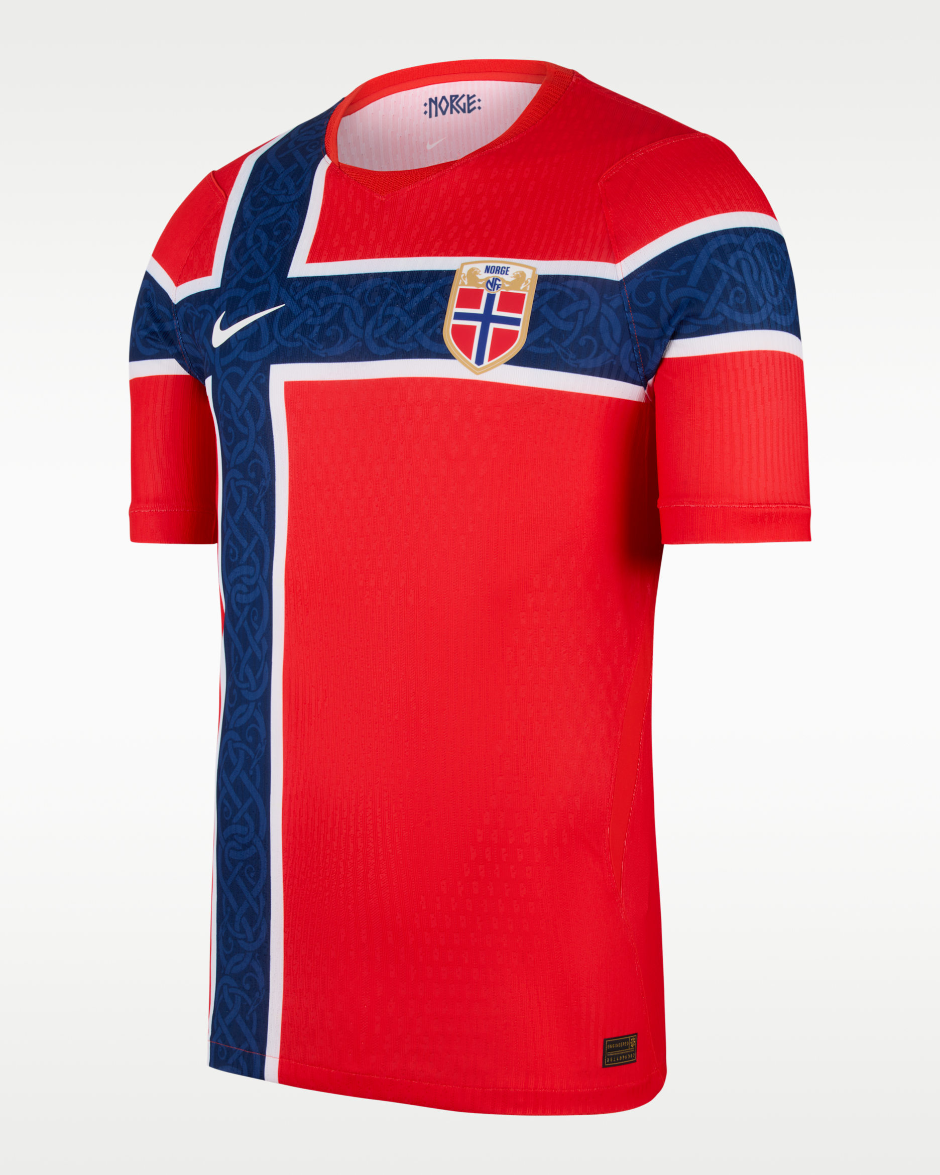 Norge 2026/27 Match Nike Aero-FIT autentisk fotballdrakt til herre (hjemmedrakt) - Chile Red/Hvit/Chile Red/Hvit