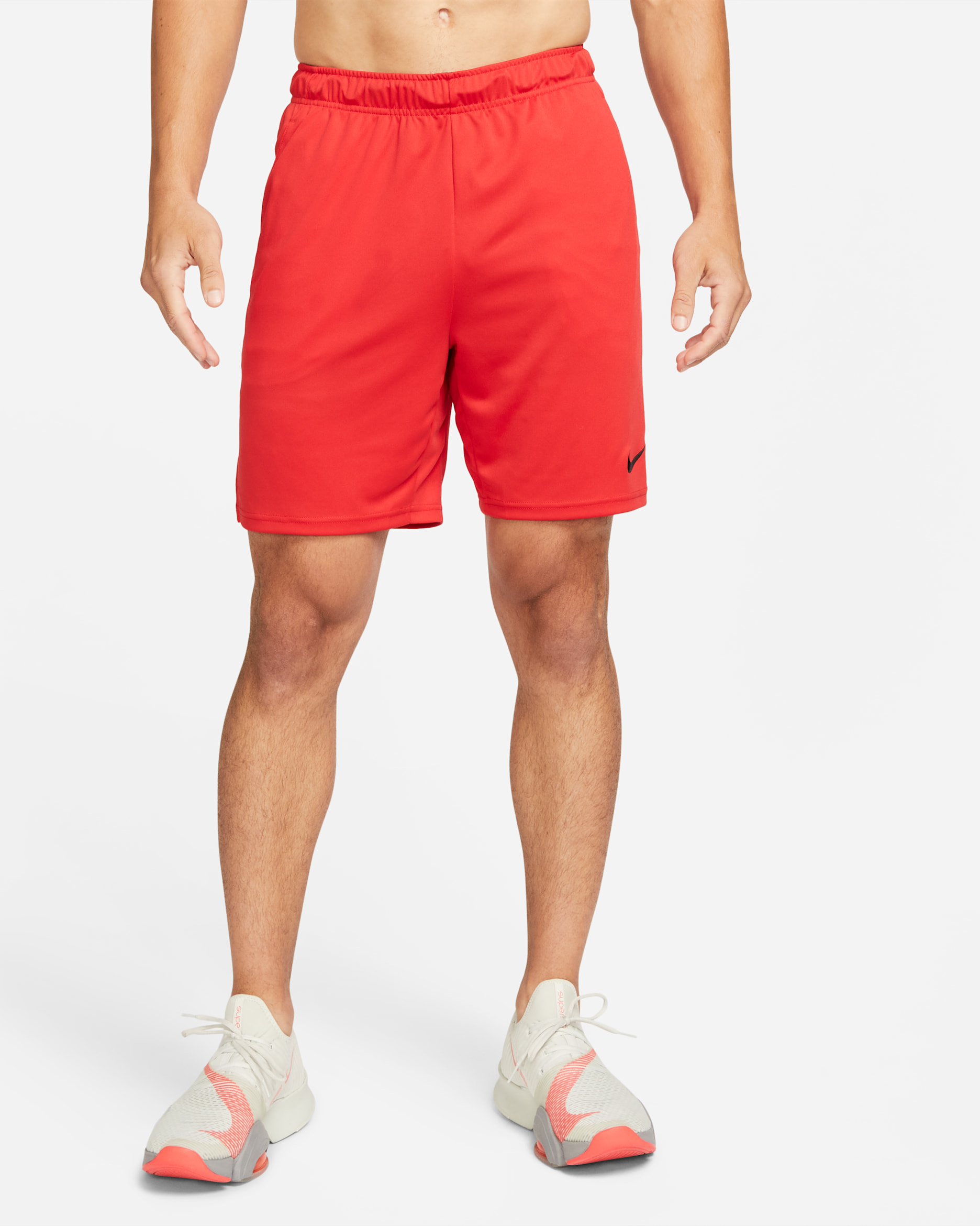 Shorts de entrenamiento de tejido Knit de 20 cm para hombre Nike Dri-FIT - Rojo universitario/Negro
