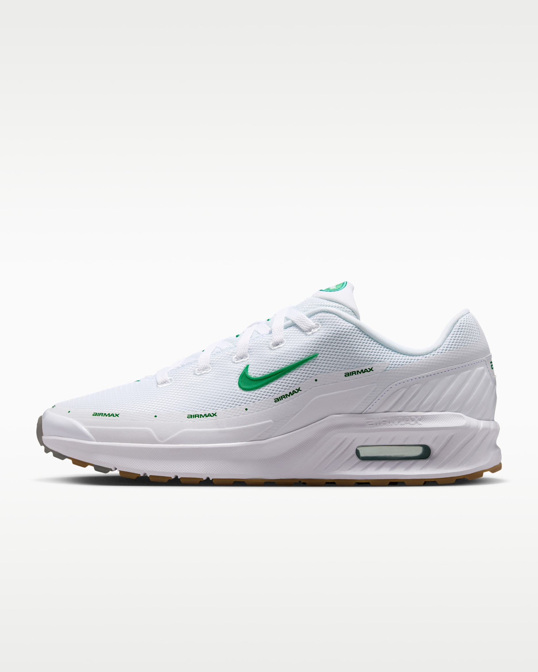 Nike Air Max Bia Men's Shoes - White/Gum Medium Brown/Emerald Green