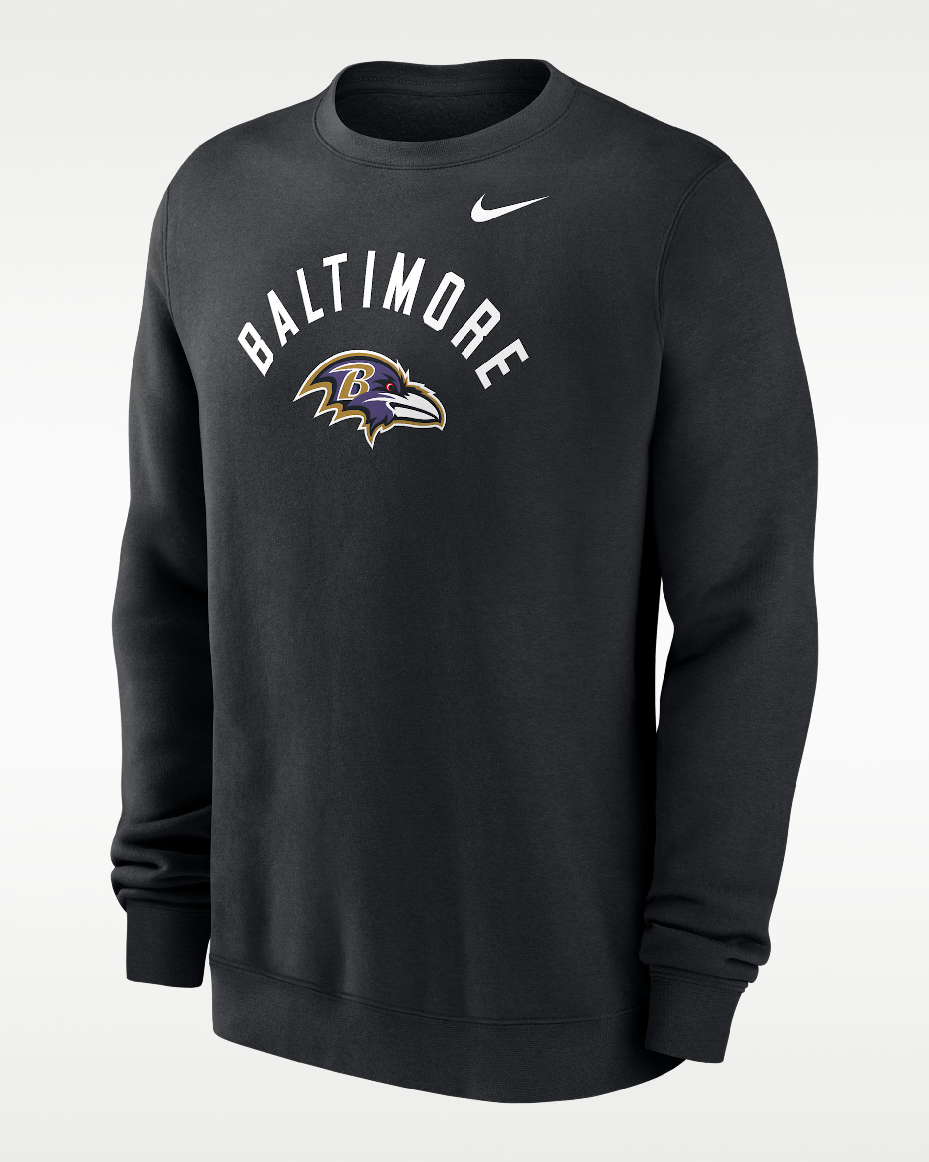 Baltimore Ravens Club Men's Nike NFL Pullover Crew - Black