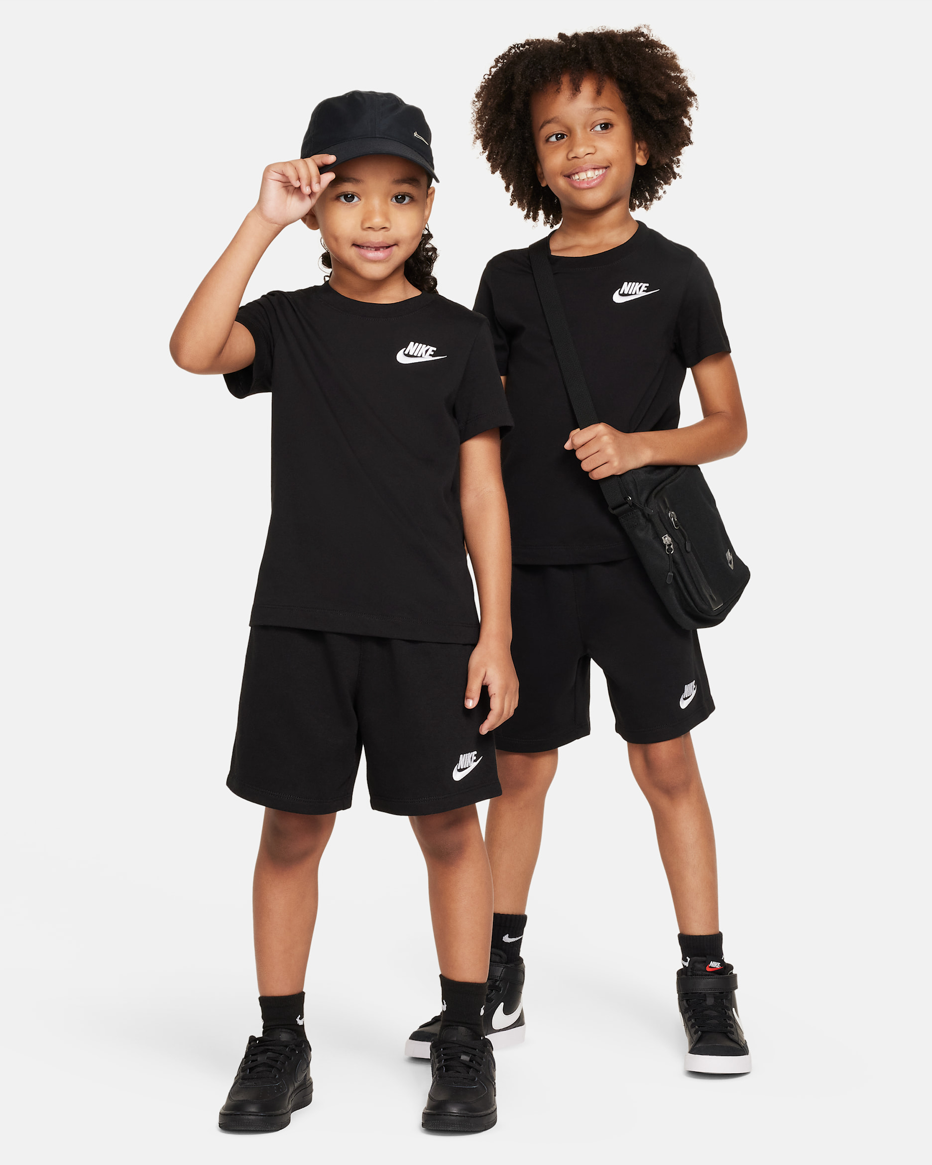 Nike Little Kids' Club 2-Piece Knit Shorts Set - Black
