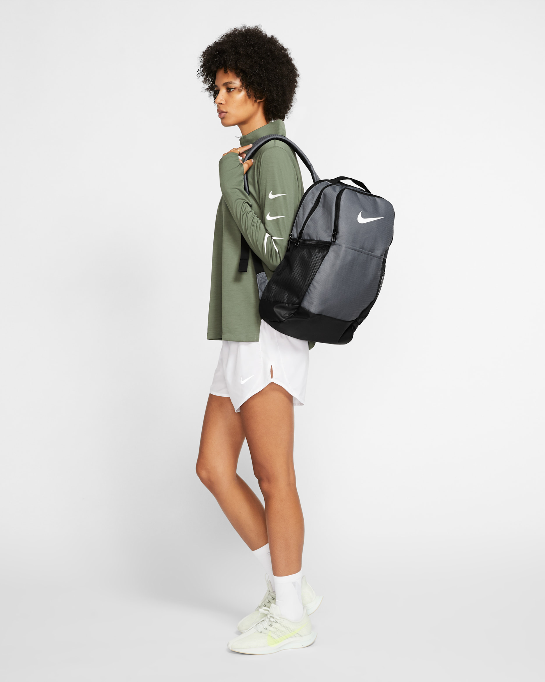 Nike Brasilia Training Backpack (Medium) - Flint Grey/Black/White