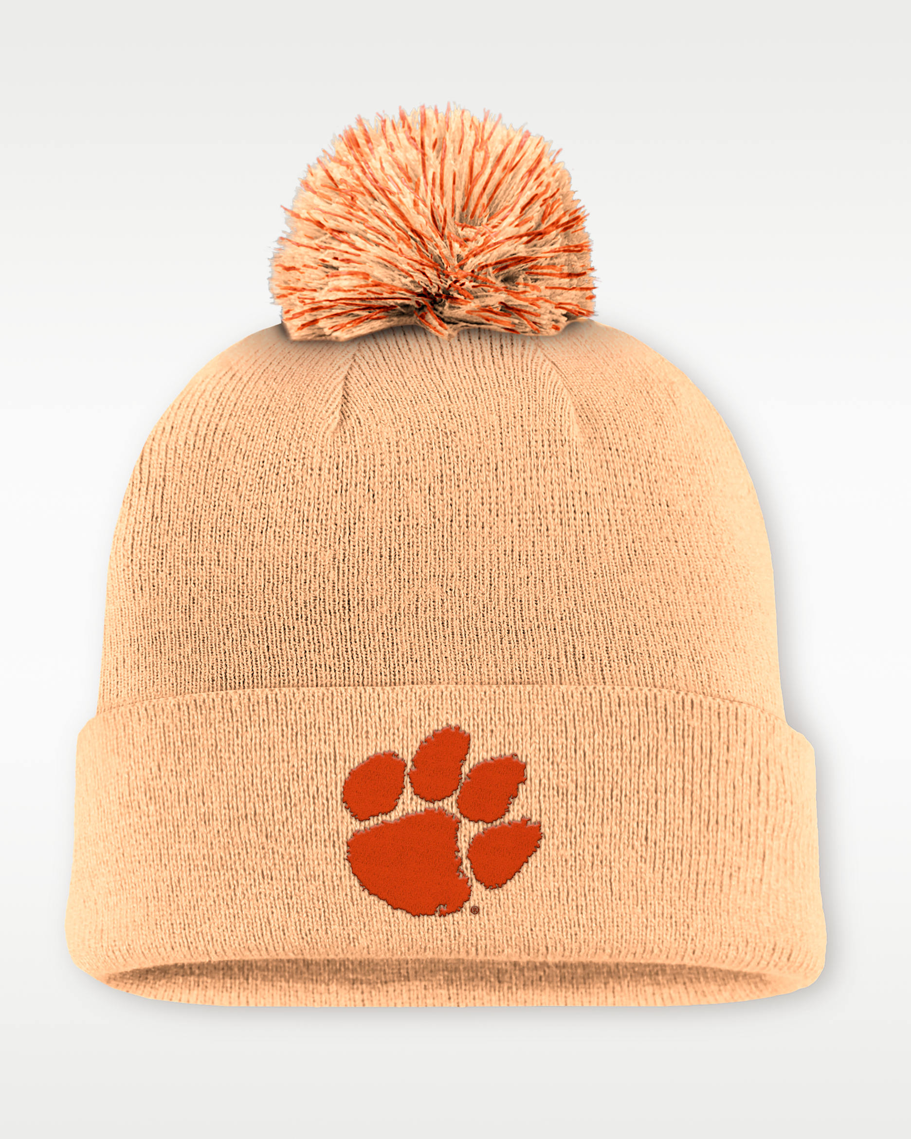 Gorro con dobladillo y pompón universitario Nike para hombre Clemson Primetime Campus Toned - Naranja