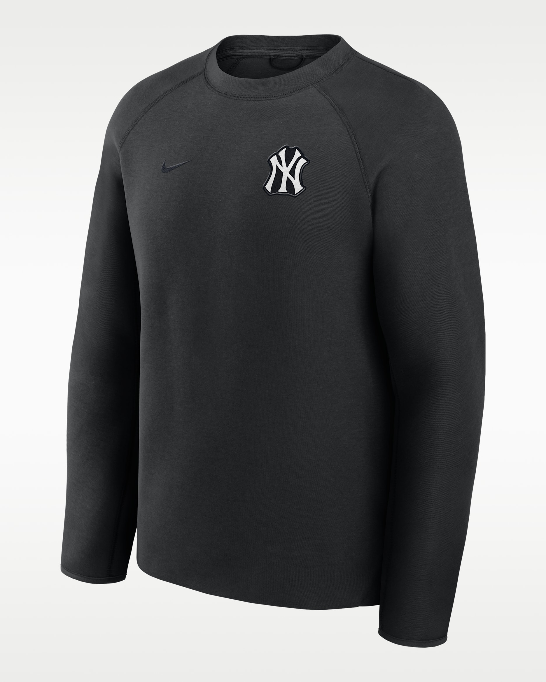 Sudadera de cuello redondo sin cierre Nike de la MLB para hombre New York Yankees Tech Fleece - Negro