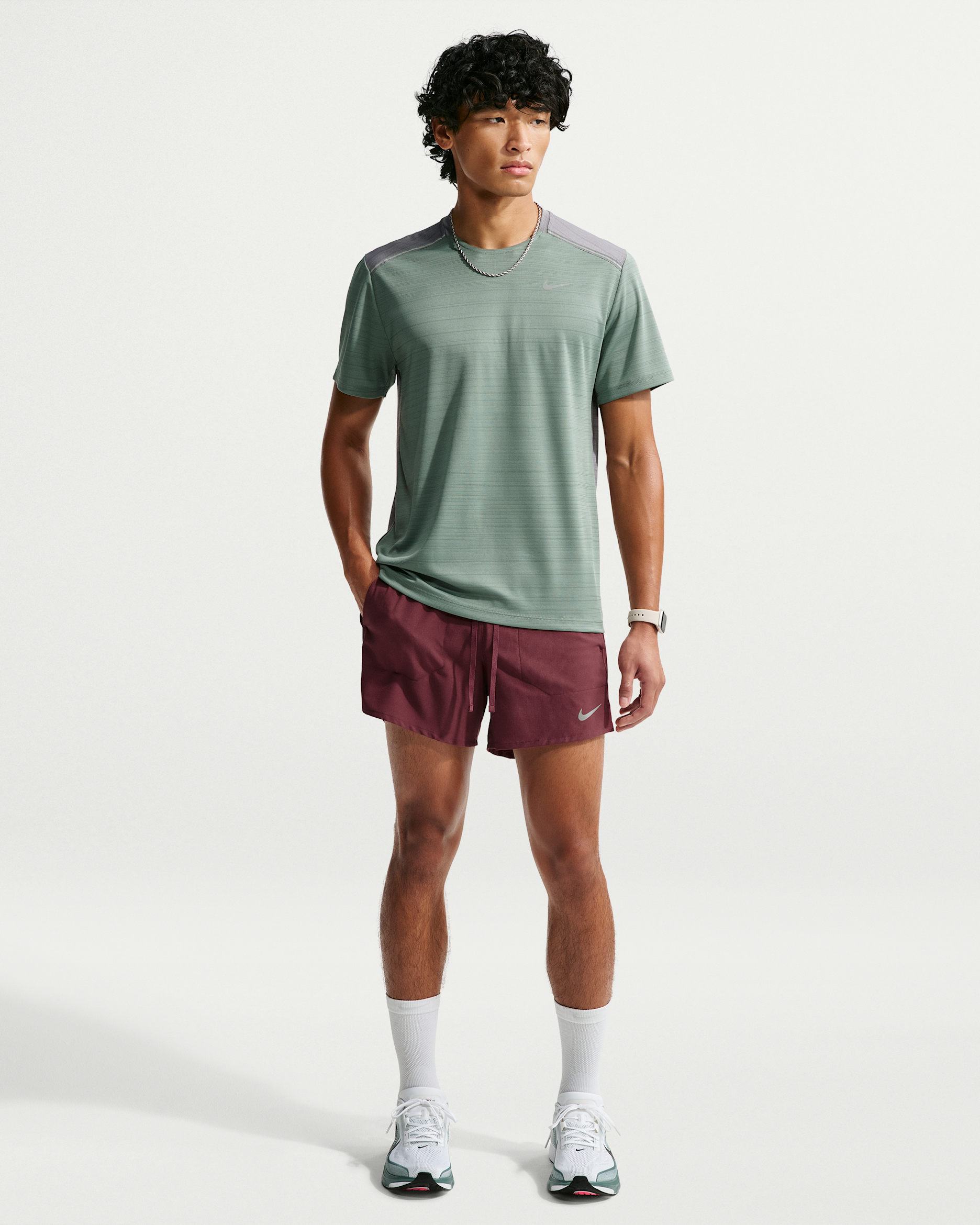 Nike Stride Men's Dri-FIT 5" 2-in-1 Running Shorts - Light Boulder