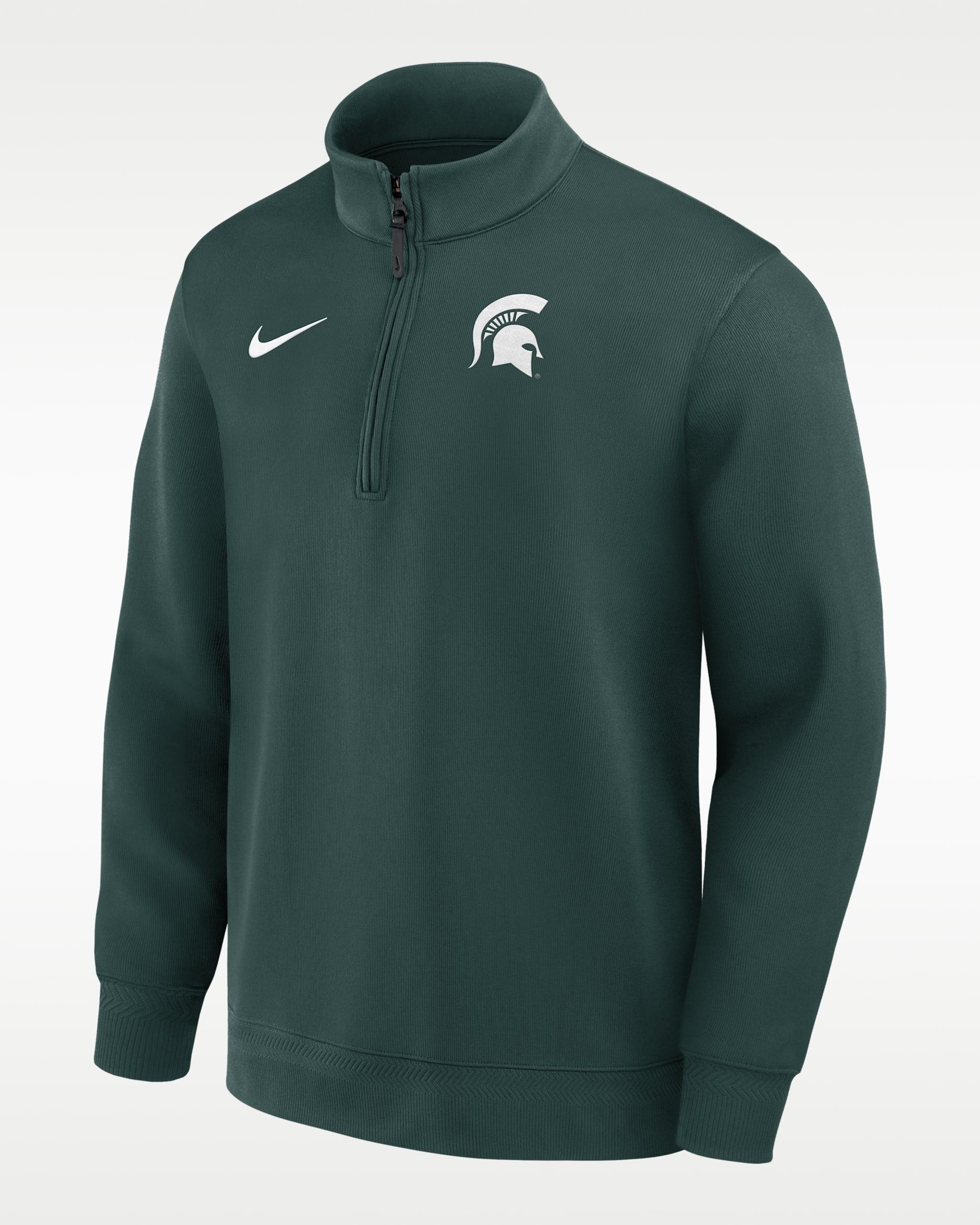 Michigan State Coaches Men's Nike Dri-FIT College Long-Sleeve 1/2-Zip Top - Green