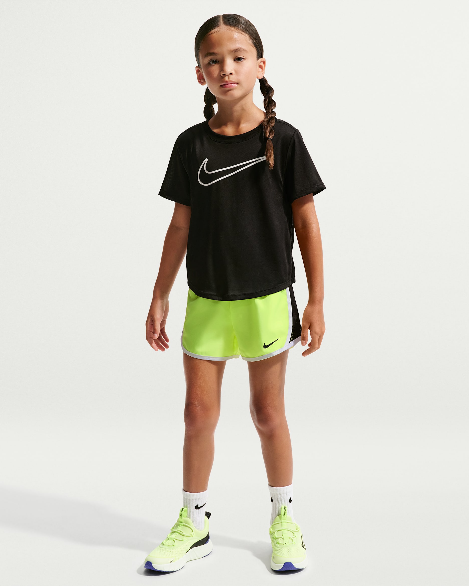 Nike Little Kids' Dri-FIT Tempo Shorts - Black/Volt