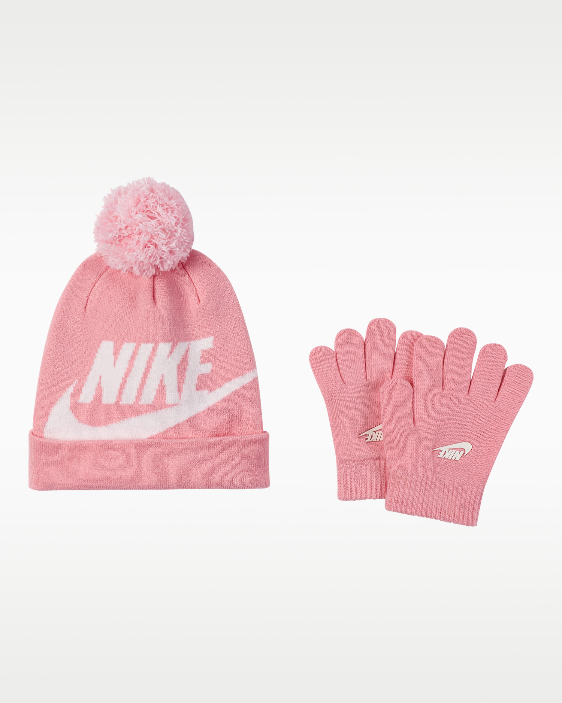 Nike Younger Kids' 2-Piece Beanie and Gloves Set - Bubblegum