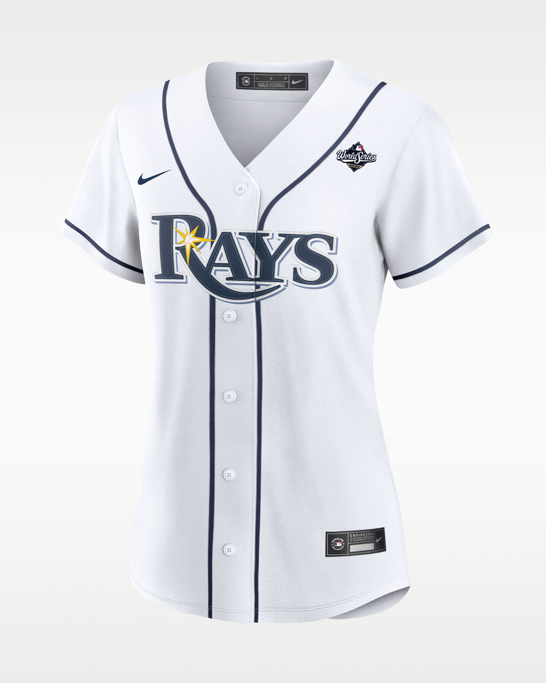 Jonathan Aranda Tampa Bay Rays 2026 World Series Participant Women's Nike MLB Replica Jersey - White