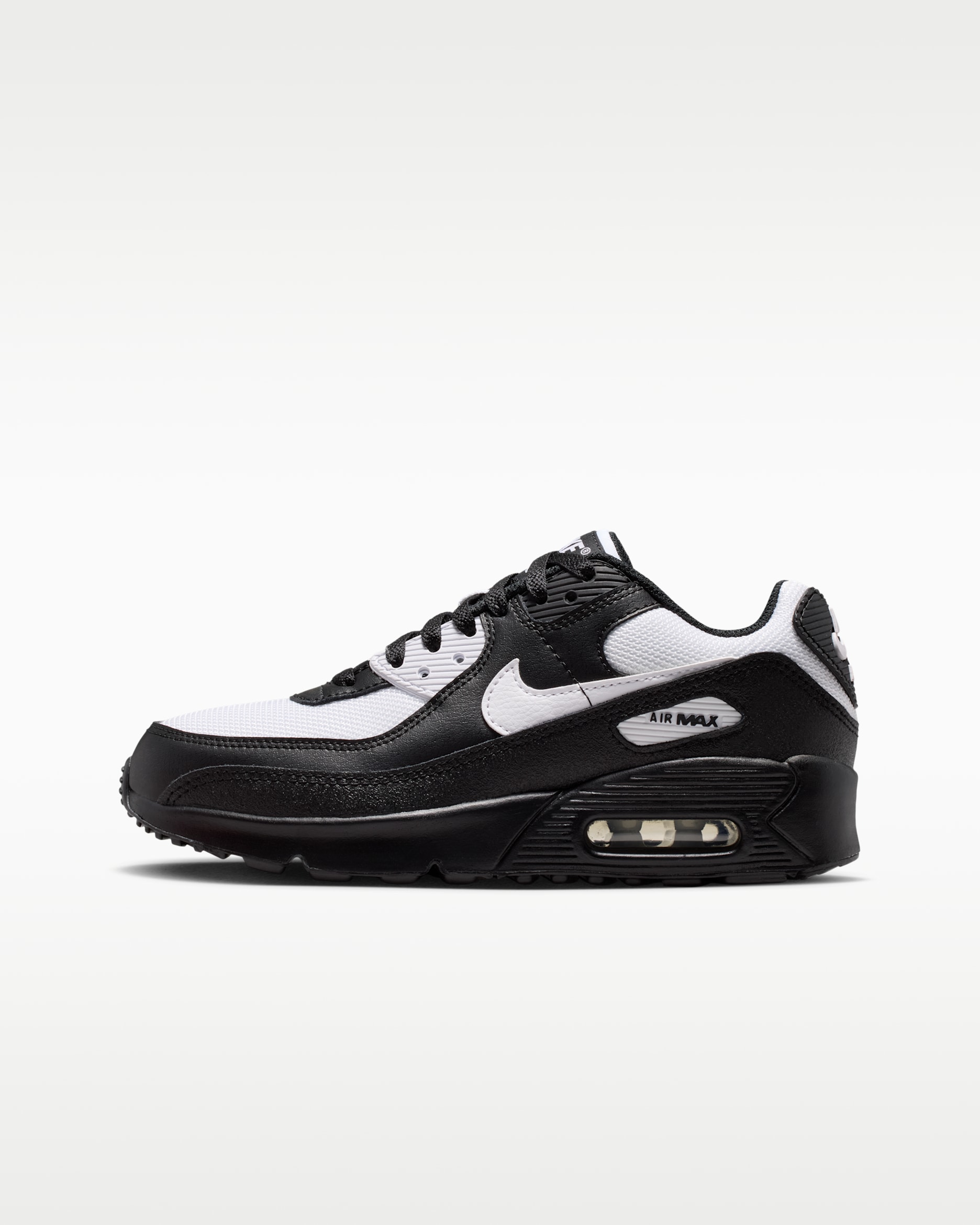 Nike Air Max 90 Big Kids' Shoes - Black/White