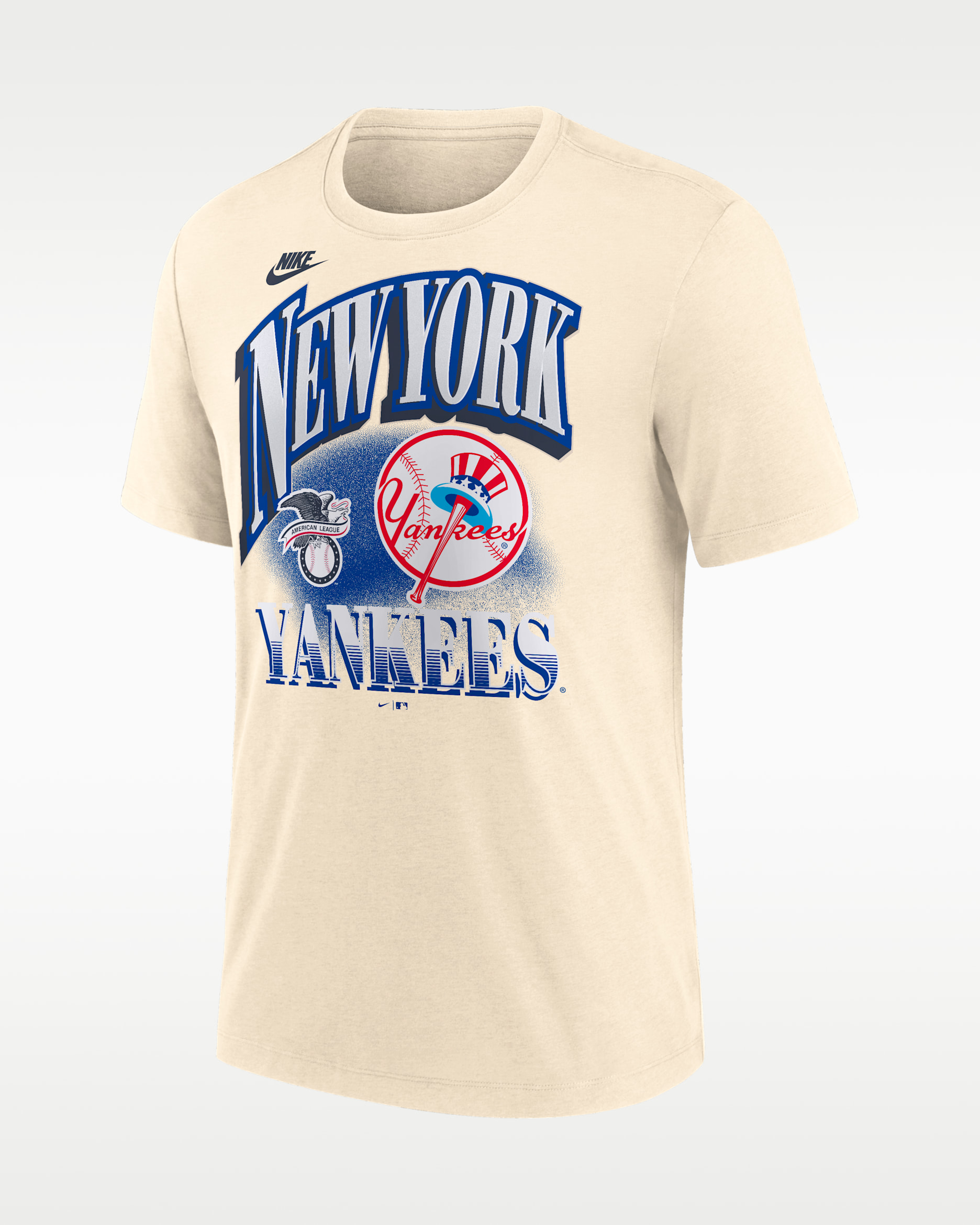 New York Yankees Vintage Men's Nike MLB T-Shirt - Natural