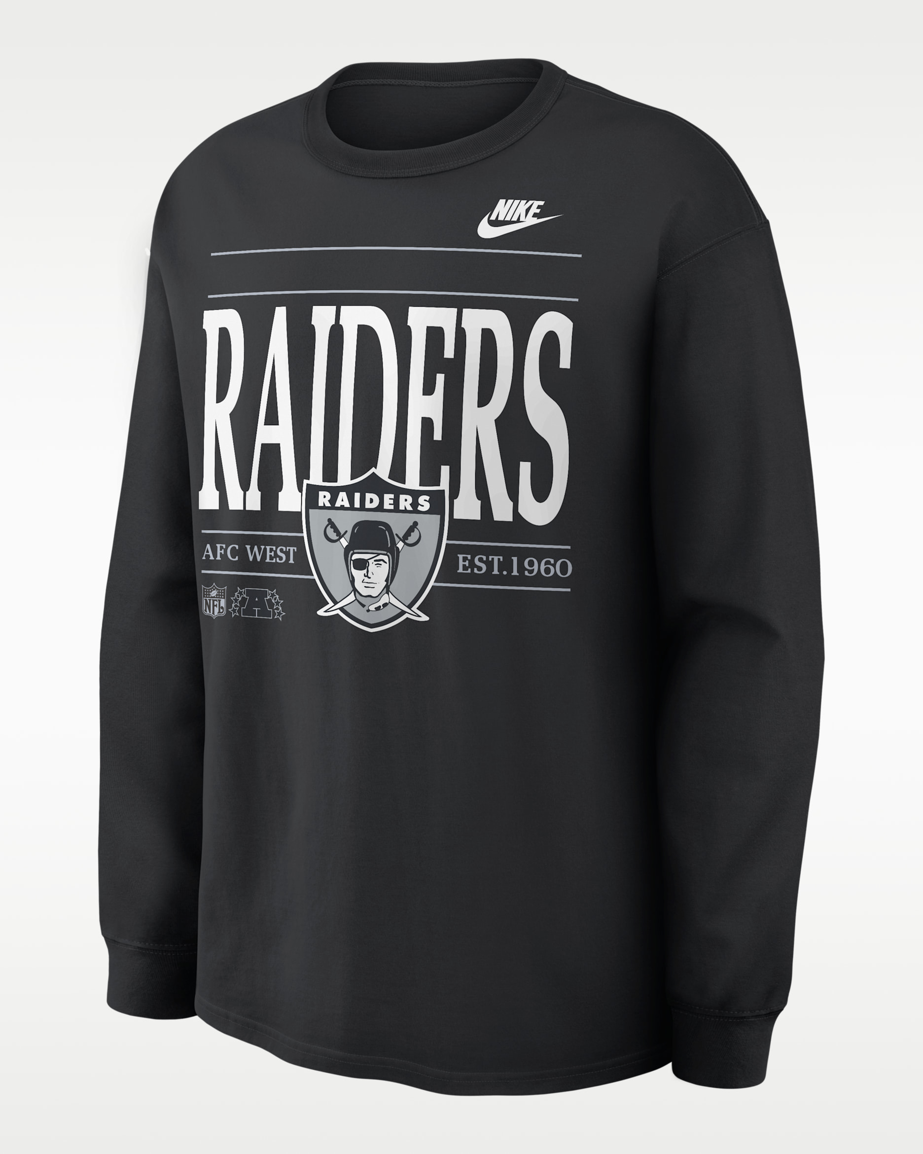 Las Vegas Raiders Rewind Max90 Men's Nike NFL Long-Sleeve T-Shirt - Black