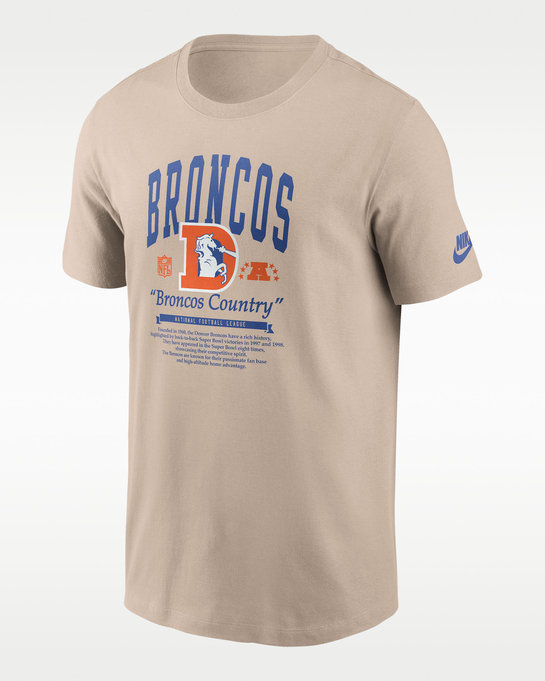 Playera Nike de la NFL para hombre Denver Broncos Rewind - Arena