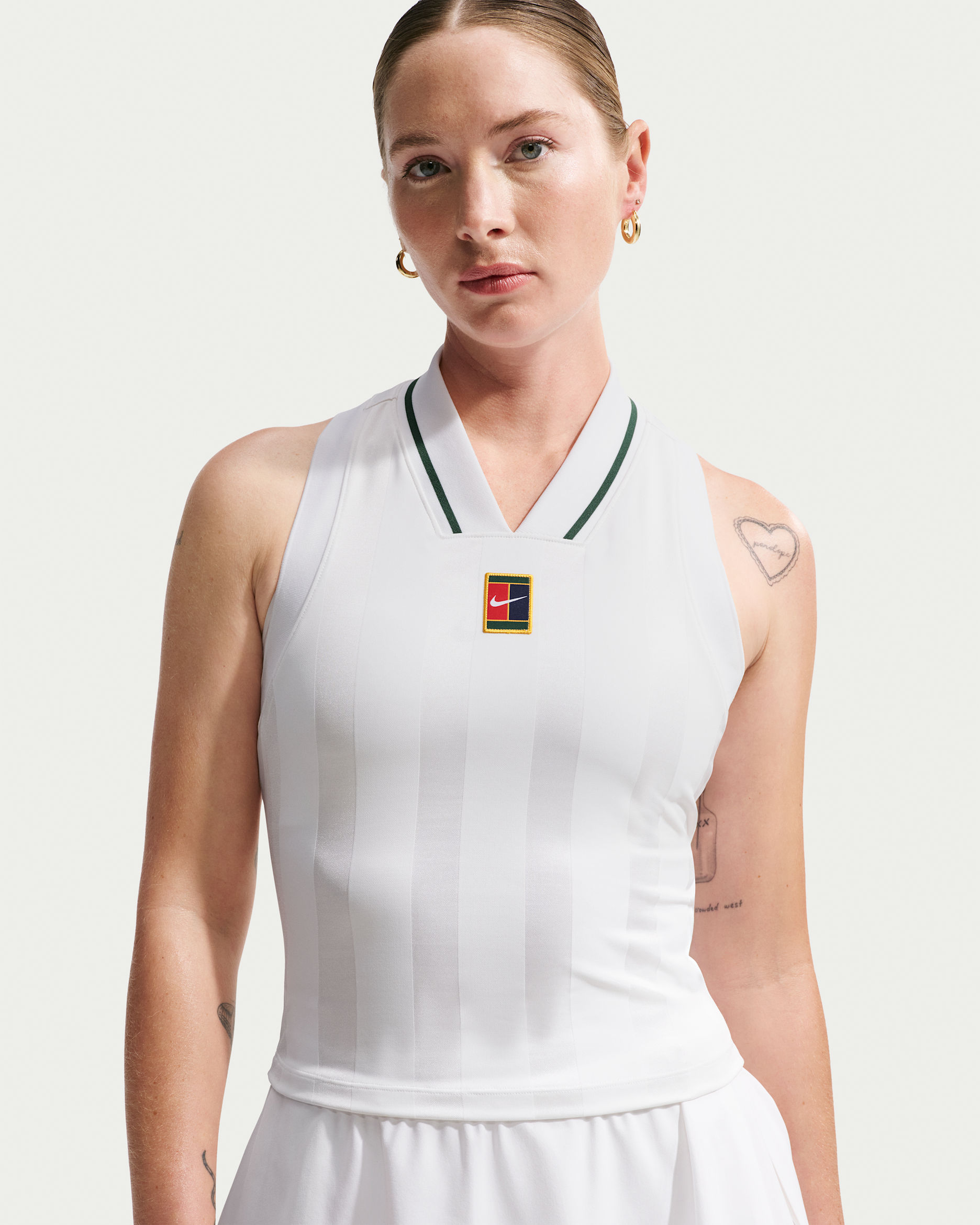 나이키코트 슬램 여성 드라이 핏 탱크 - 화이트