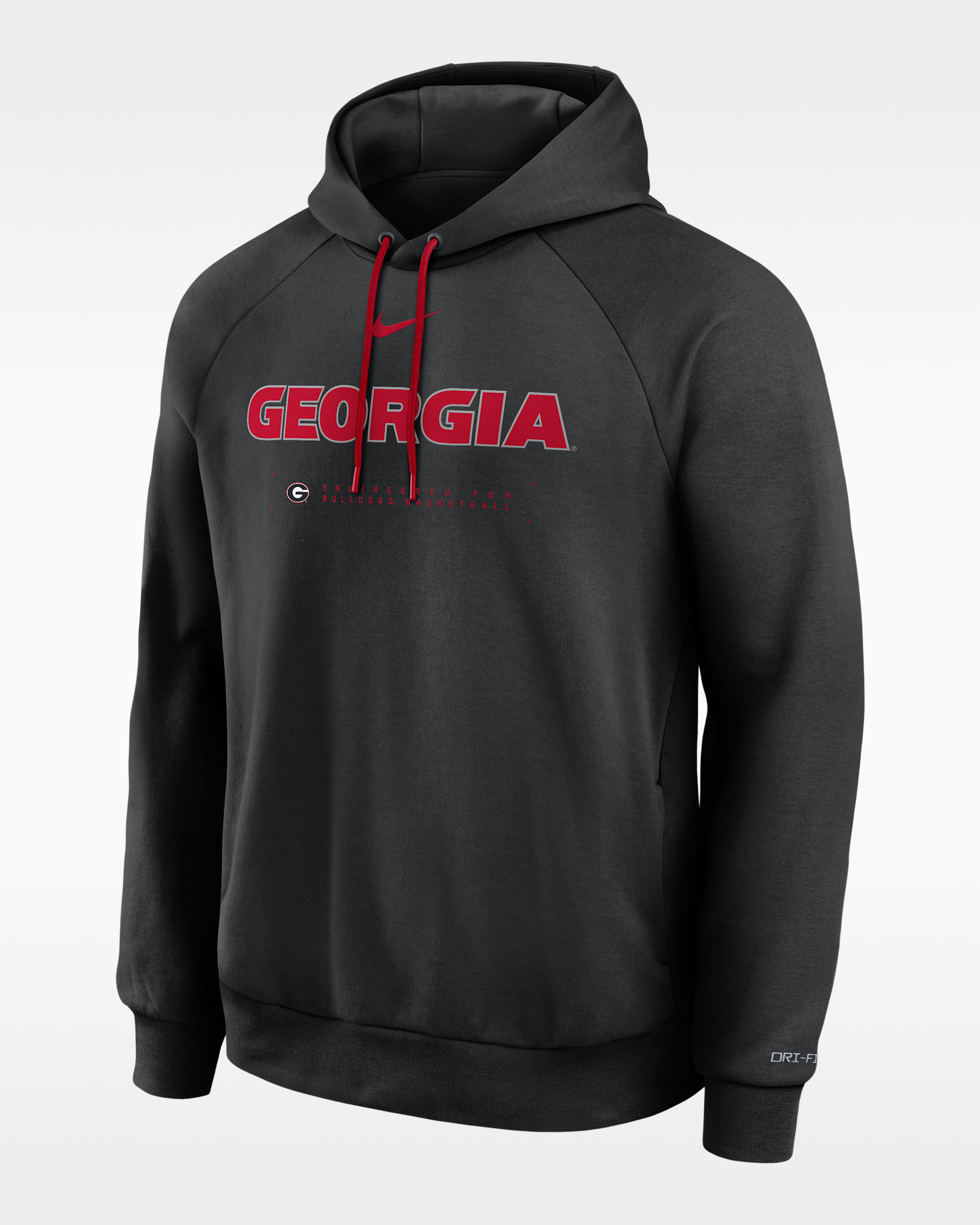Georgia Courtside Basketball Practice Men's Nike Dri-FIT Pullover Hoodie - Black