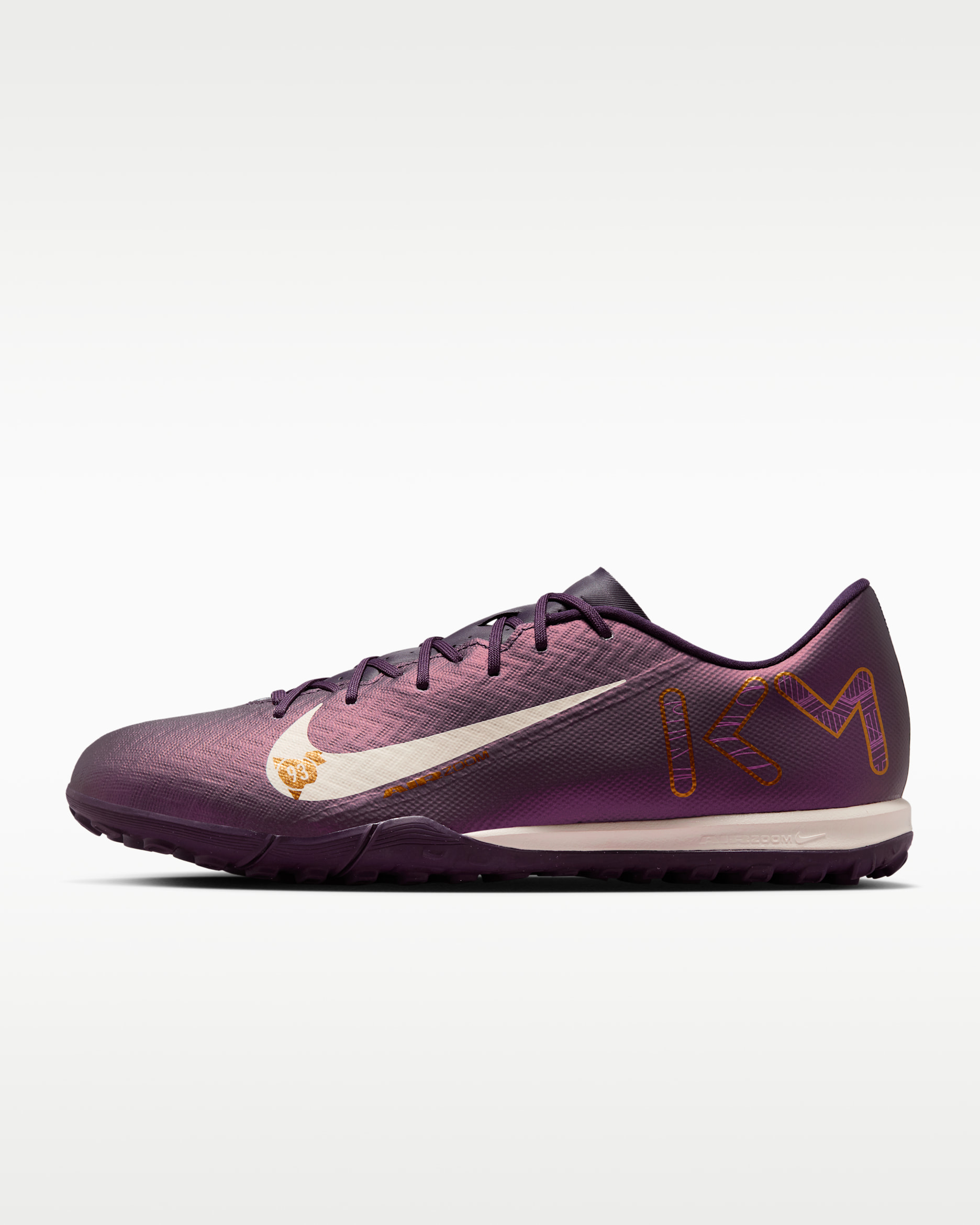 Nike Mercurial Vapor 16 Academy 'Kylian Mbappé' TF Low-Top Football Shoes - Grand Purple/Pale Ivory