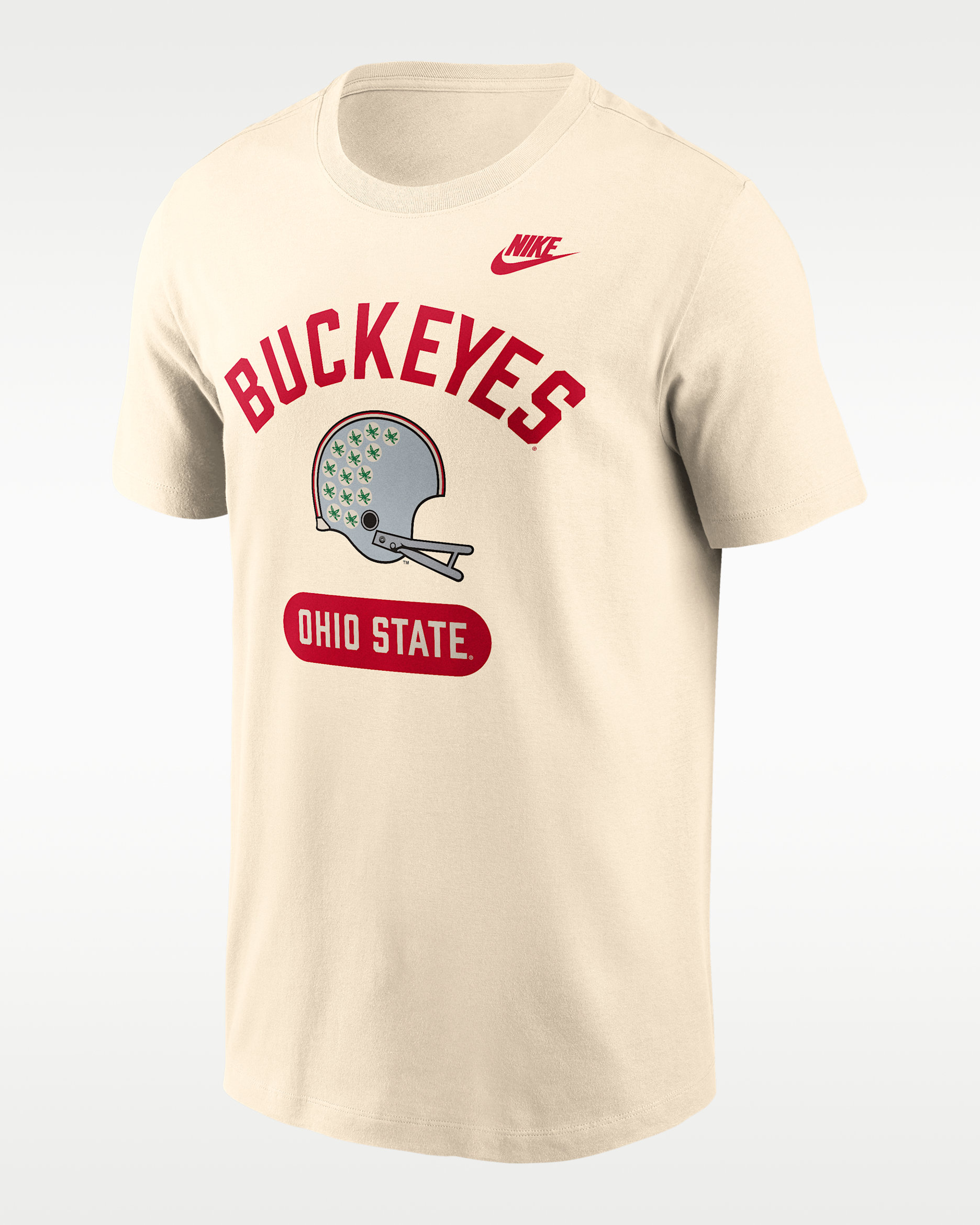 Ohio State Legacy Arch Helmet Men's Nike College T-Shirt - Natural