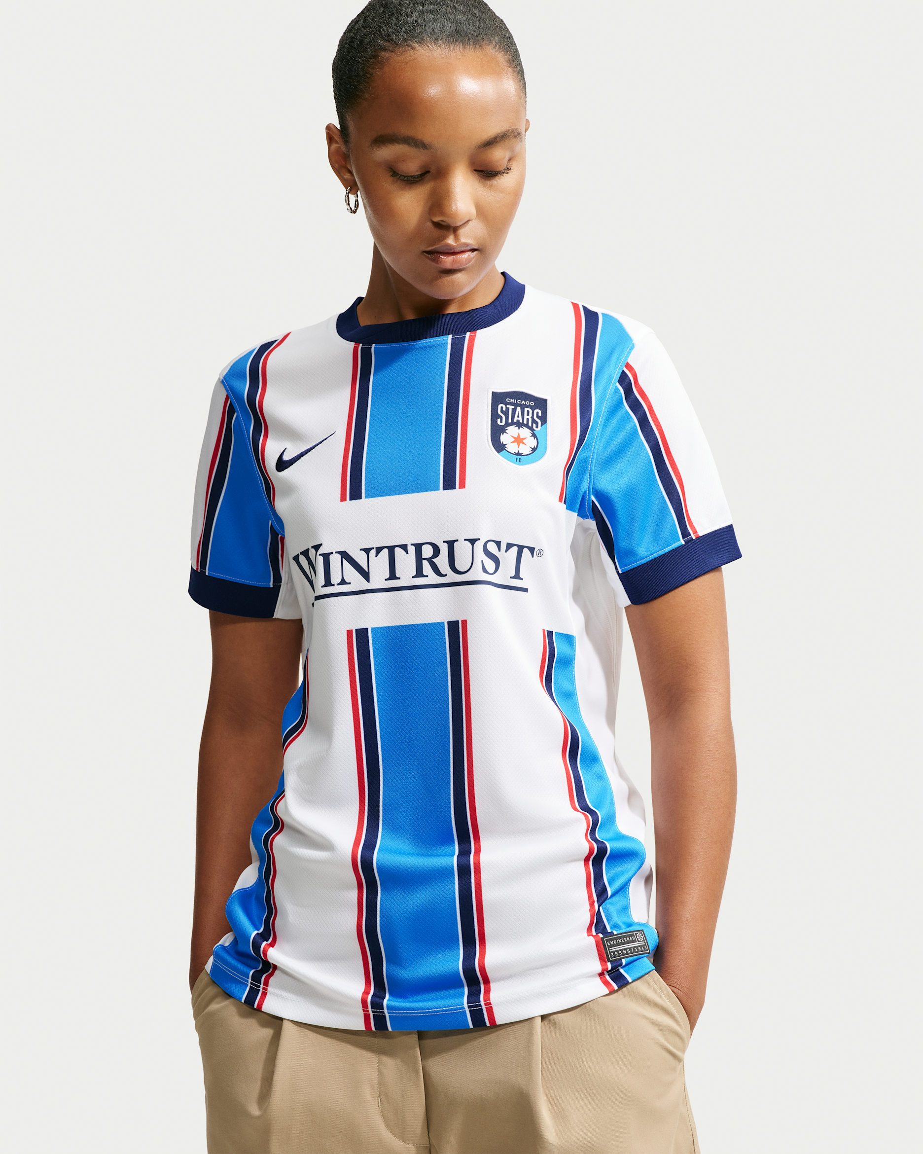 Jersey Nike Dri-FIT Replica del Chicago Stars Stadium Edition para mujer - Azul resplandor