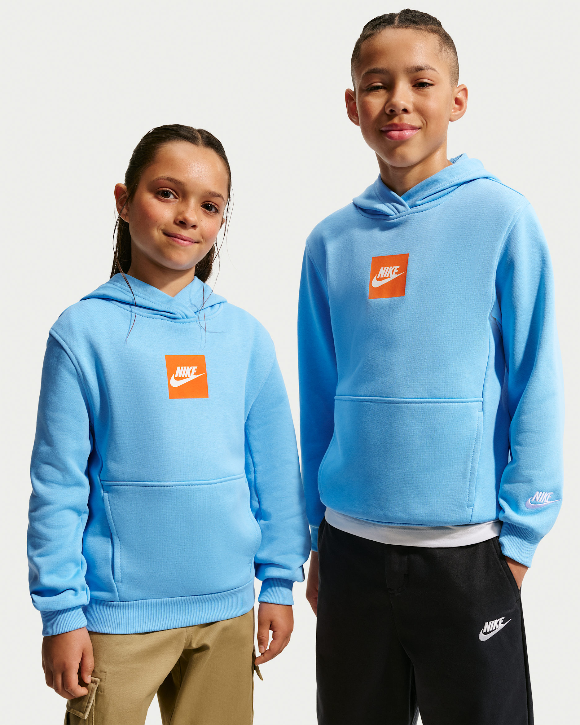 Sweat à capuche en molleton Nike Sportswear Club pour ado - Football Blue/Blanc