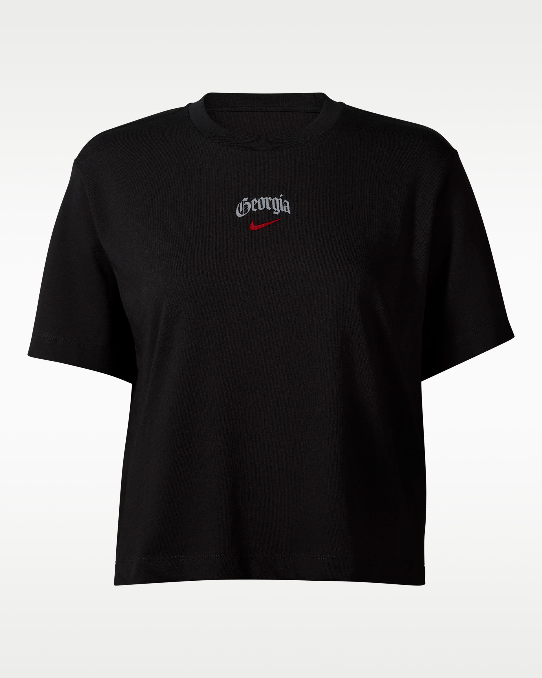 Womens Cropped Crown Football T-Shirt Nike x UGA x Outkast - Black
