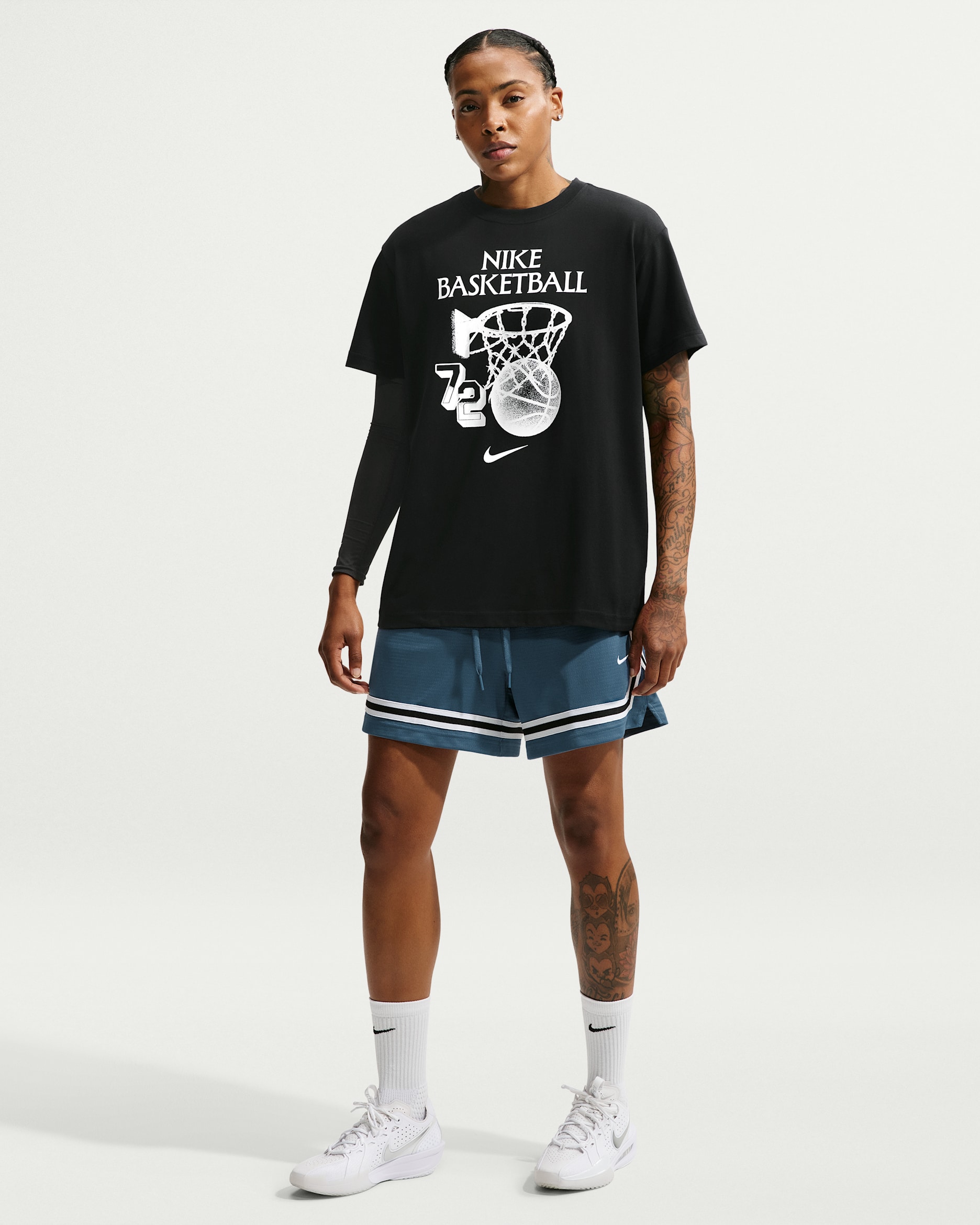 Nike Crossover Women's Dri-FIT 5" Basketball Shorts - New Slate/Black/White