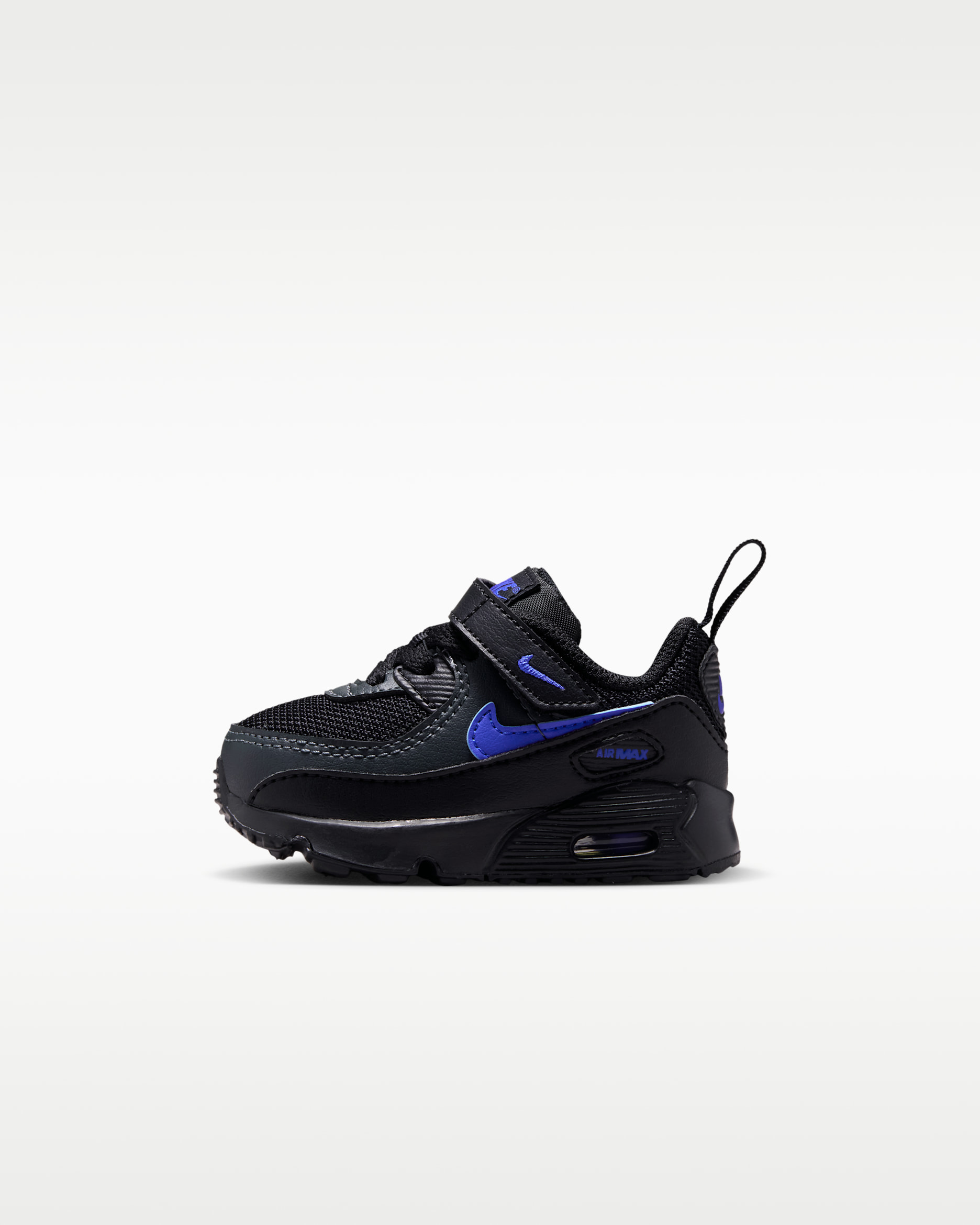 Nike Max 90 Baby/Toddler Shoes - Black/Dark Smoke Grey/Racer Blue