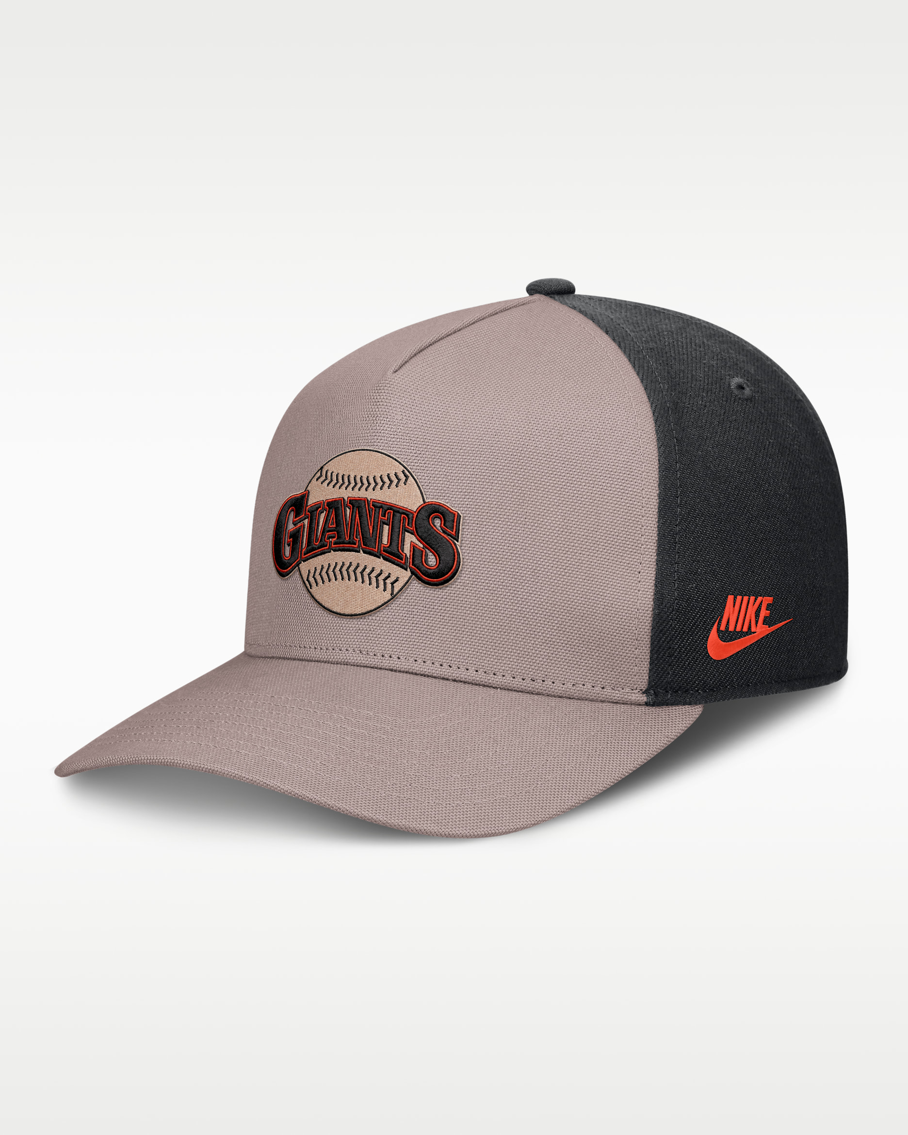 San Francisco Giants Cooperstown Rise Men's Nike MLB A-Frame Adjustable Hat - Legend Light Brown/Black