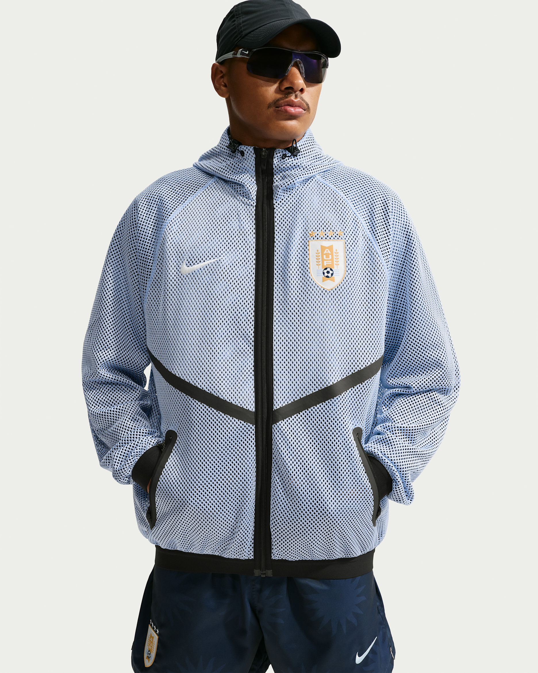 Chamarra Anthem de fútbol Nike Dri-FIT para hombre de Uruguay - Tinte royal/Obsidiana/Blanco cumbre