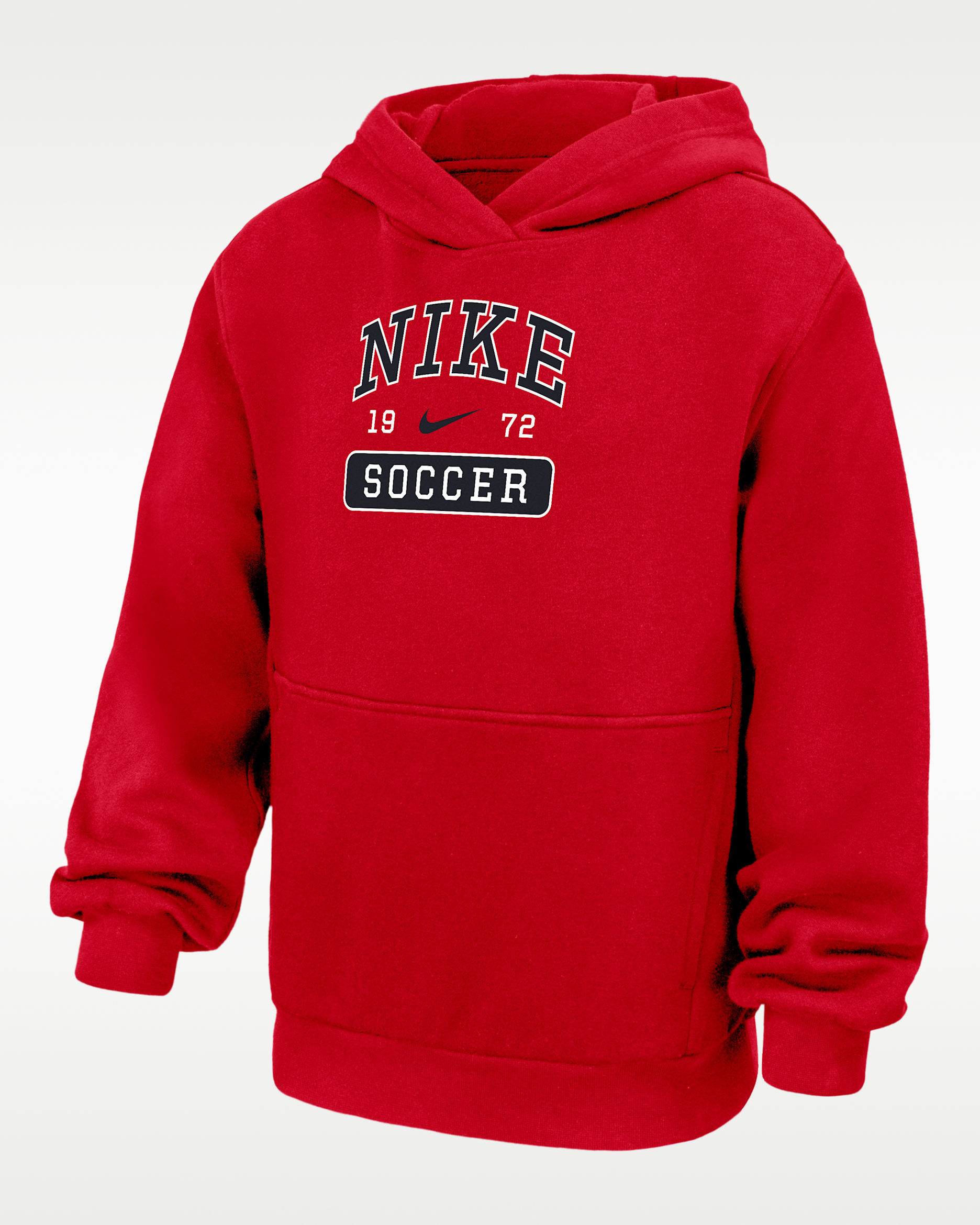 Sudadera de fútbol con gorro sin cierre para niños talla grande Nike Club Fleece - Rojo universitario