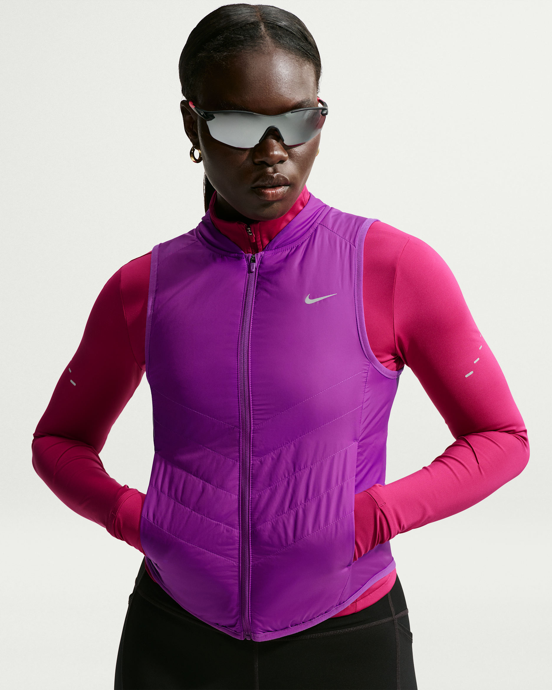 Veste de running chaude Nike Tempo Repel pour femme - Bold Berry