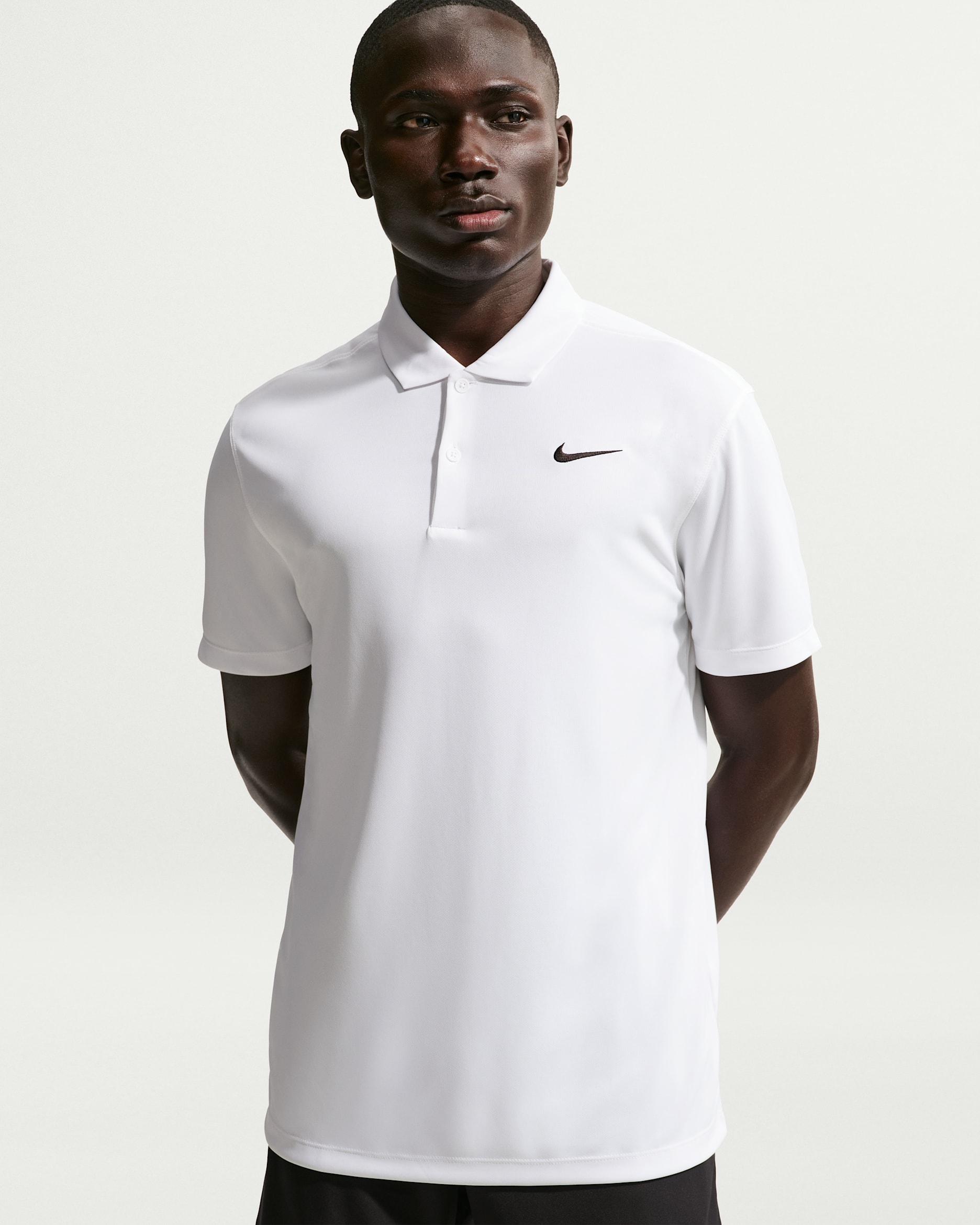 NikeCourt Dri-FIT Men's Tennis Polo - White/Black