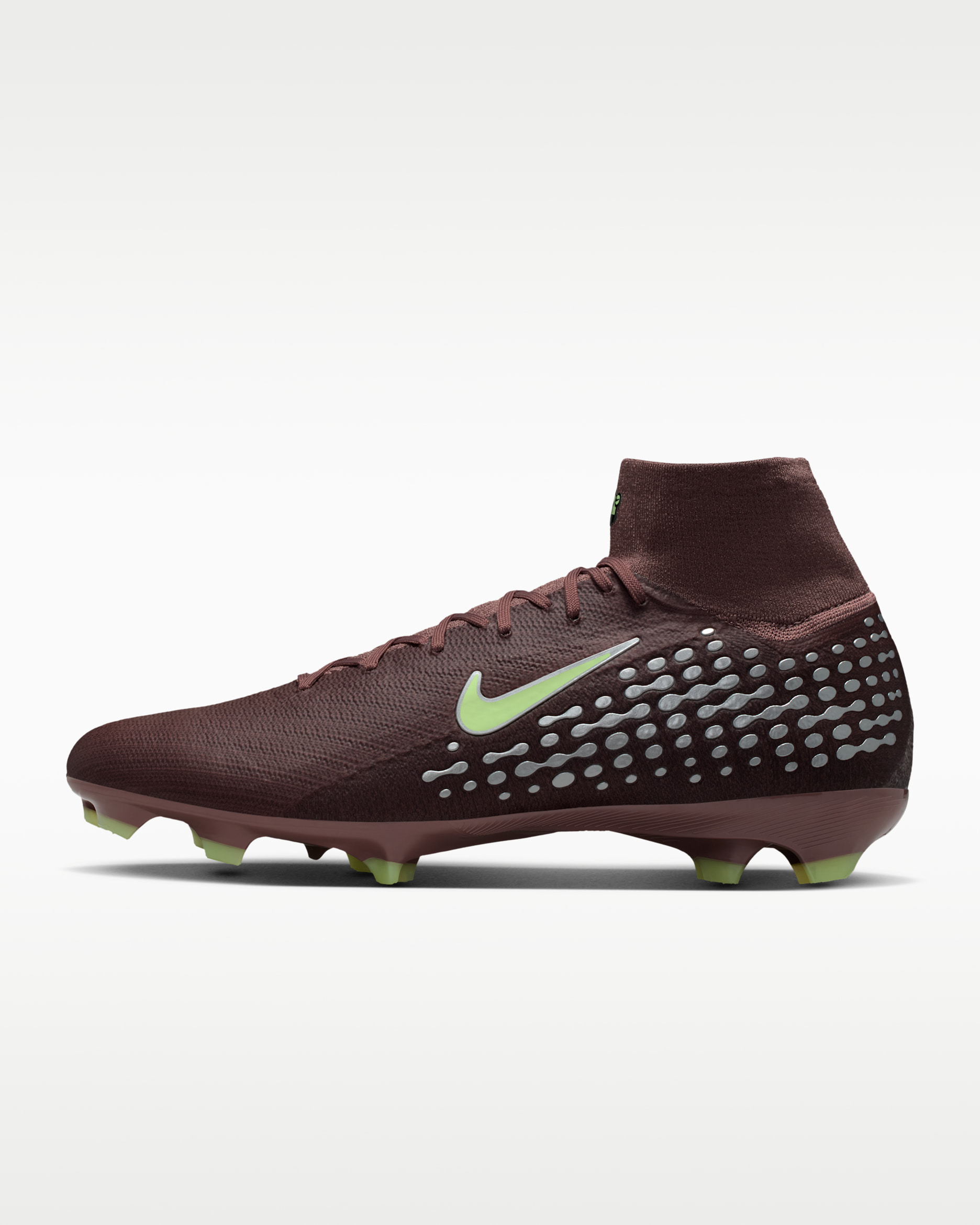 Nike Mercurial Superfly 10 Pro Kylian Mbappé Fotbollssko för gräs med högt skaft - Plum Eclipse/Metallic Silver