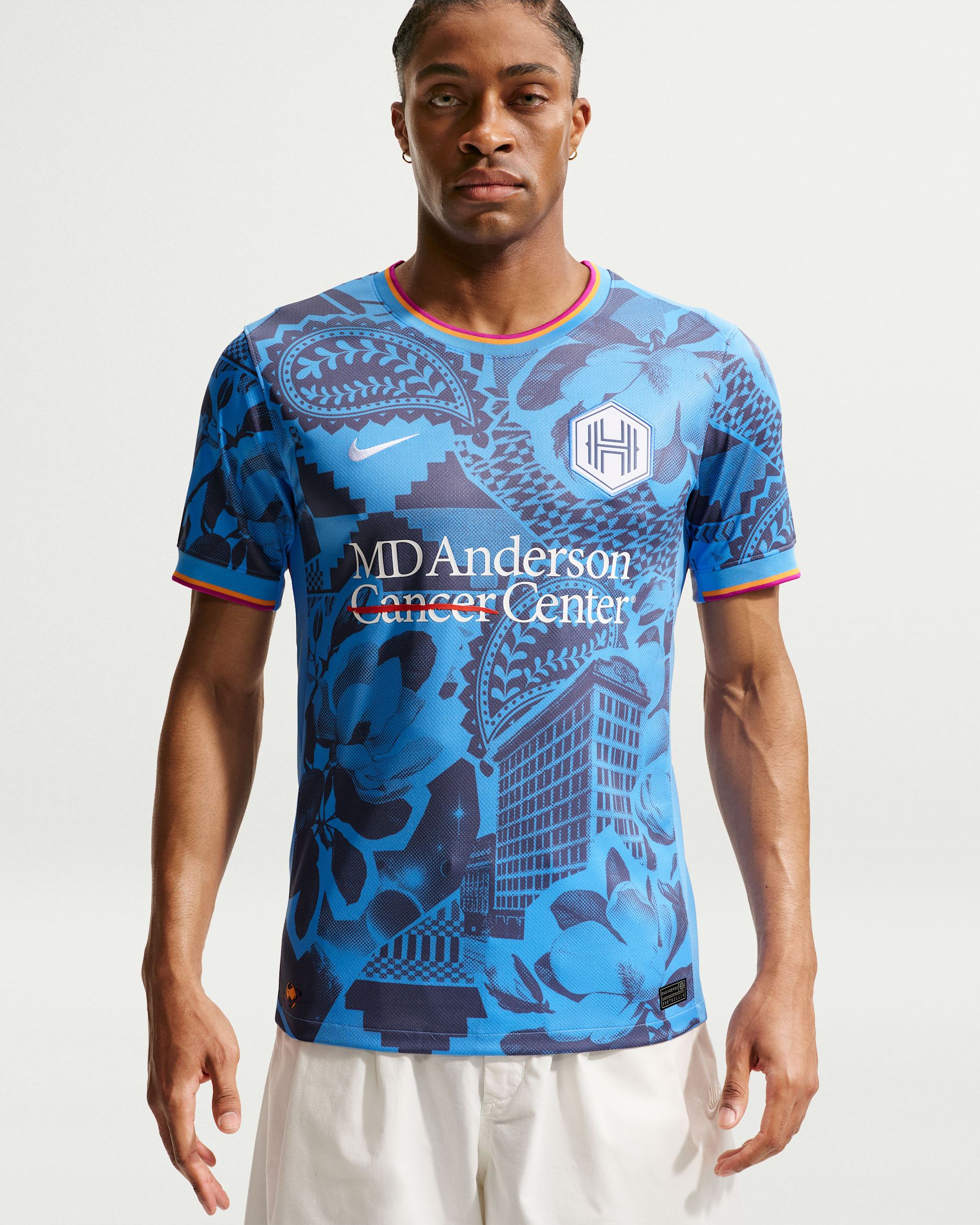 Houston Dash Stadium Away Men's Nike Dri-FIT NWSL Replica Jersey - University Blue