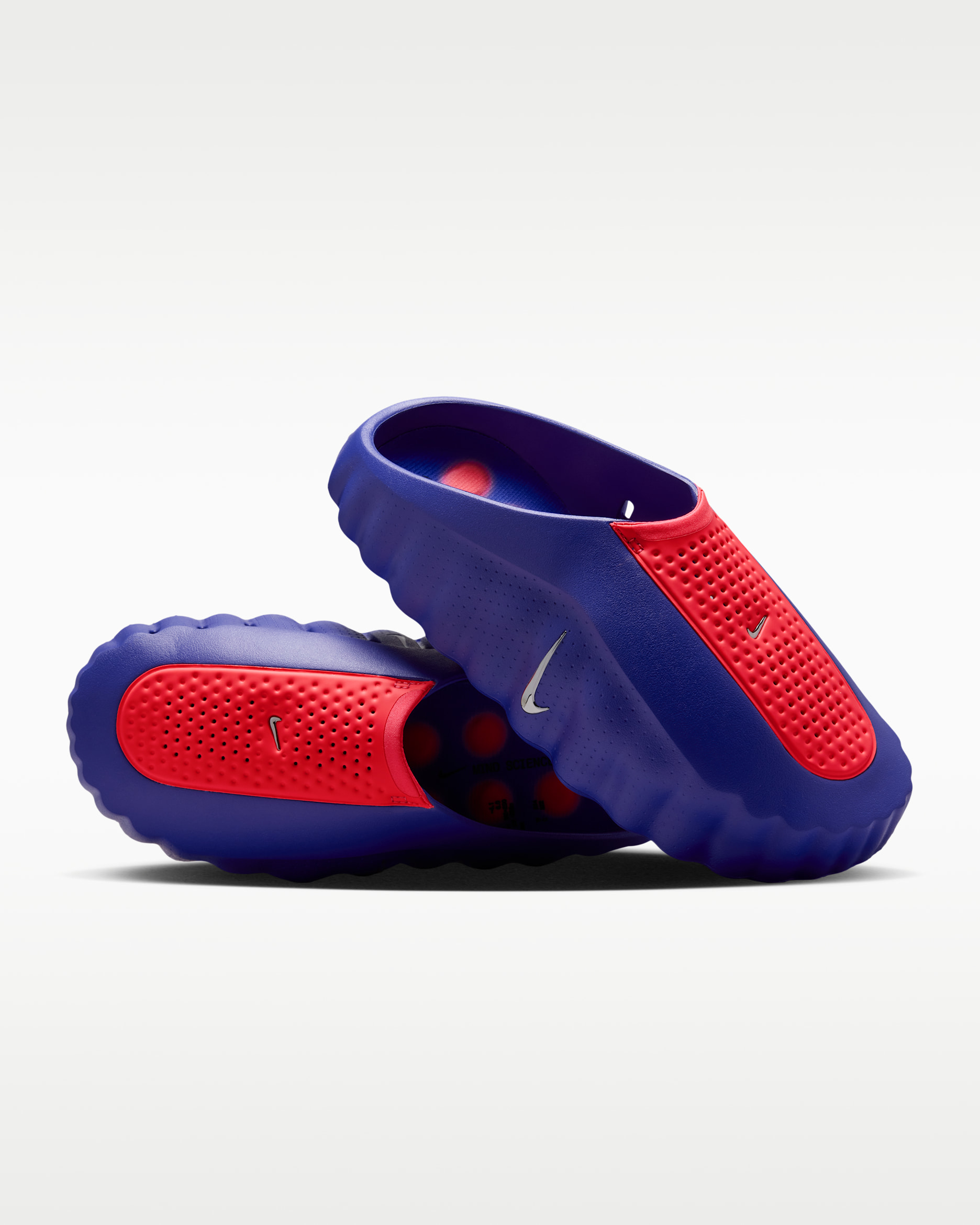 Nike Mind 001 AMP Men's Pregame Mules - Indigo Burst/Hyper Punch/Black/Metallic Platinum
