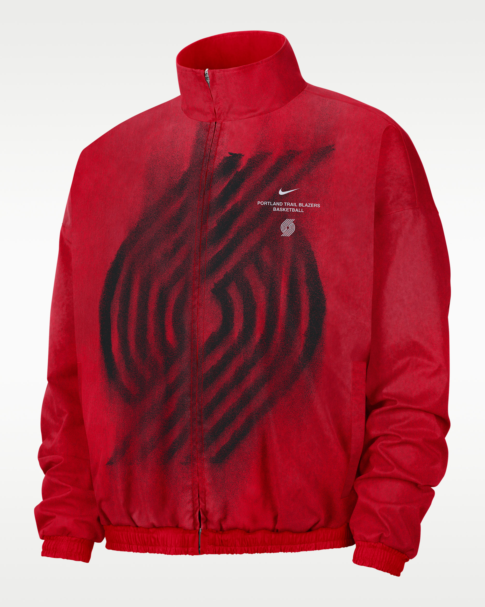 Portland Trail Blazers Standard Issue Men's Basketball Woven Jacket - University Red/Black