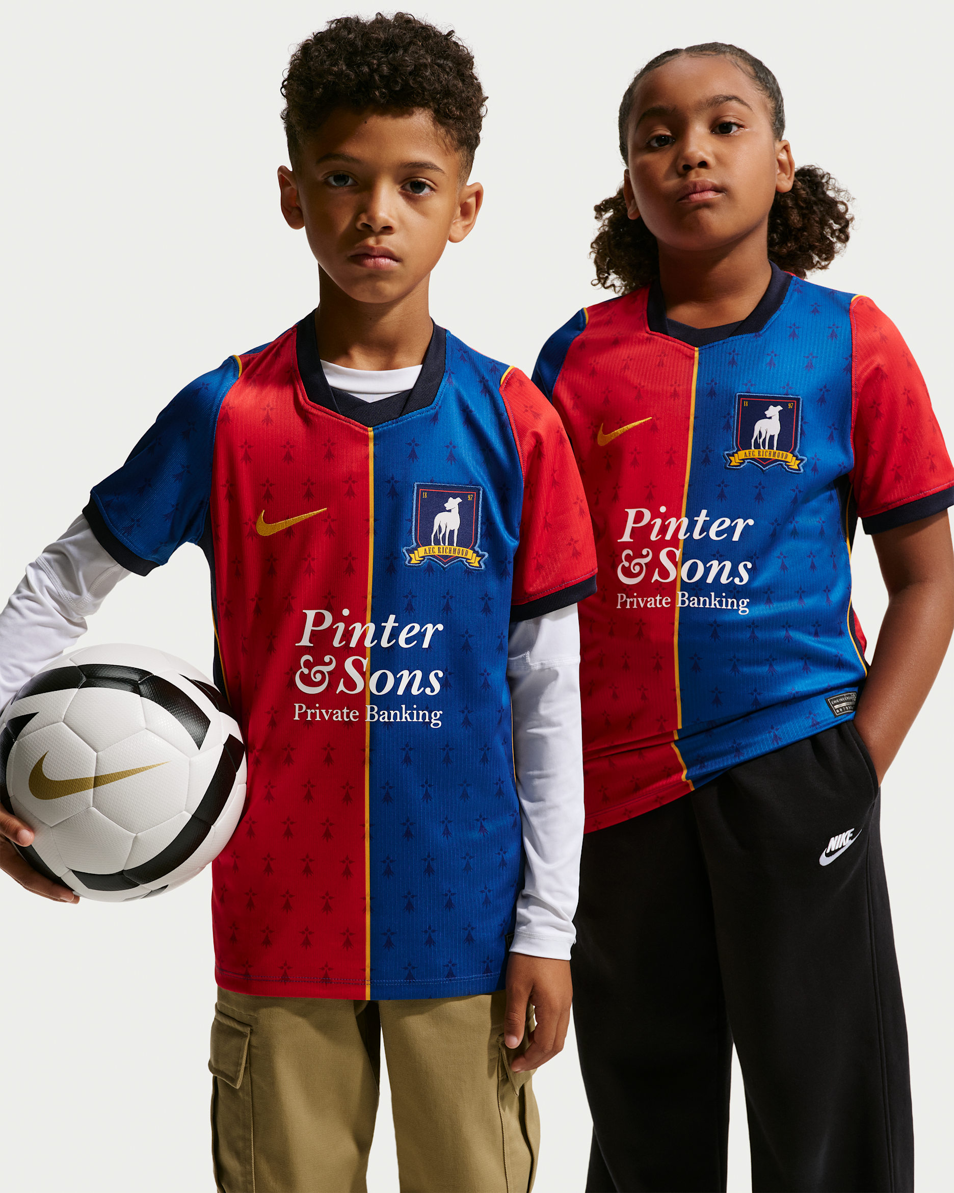 AFC Richmond 2026 Stadium Home Older Kids' Nike Dri-FIT Football Replica Shirt - Team Royal/University Red/Sundown