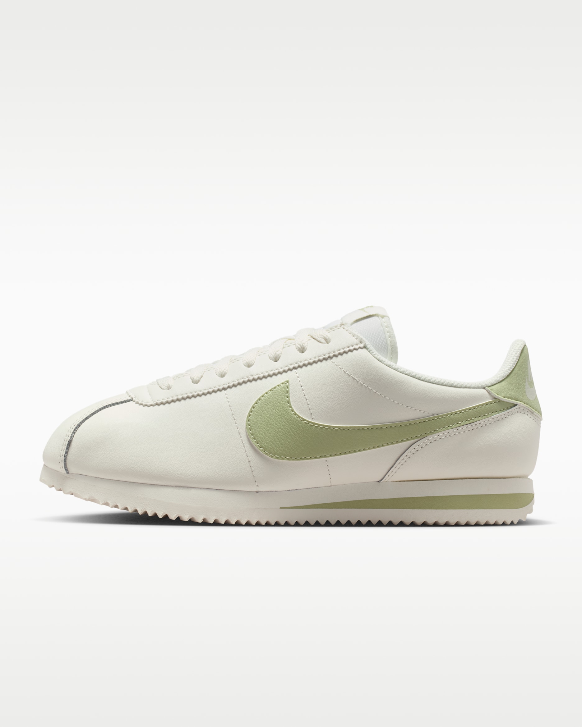 Nike Cortez Leather Women's Shoes - Sail/Olive Aura