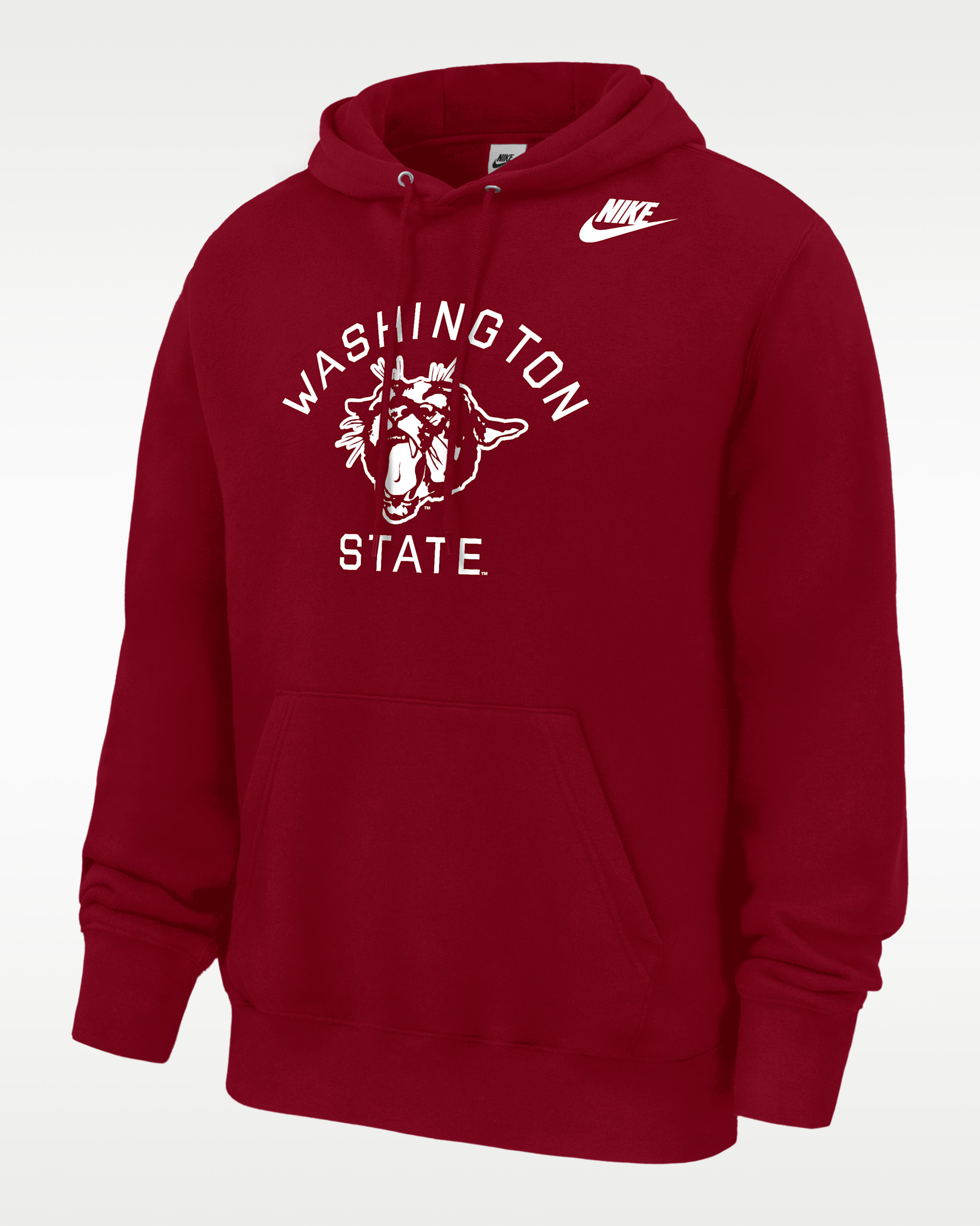 Washington State Cougars Club Men's Nike Football Fleece Pullover Hoodie - Team Crimson