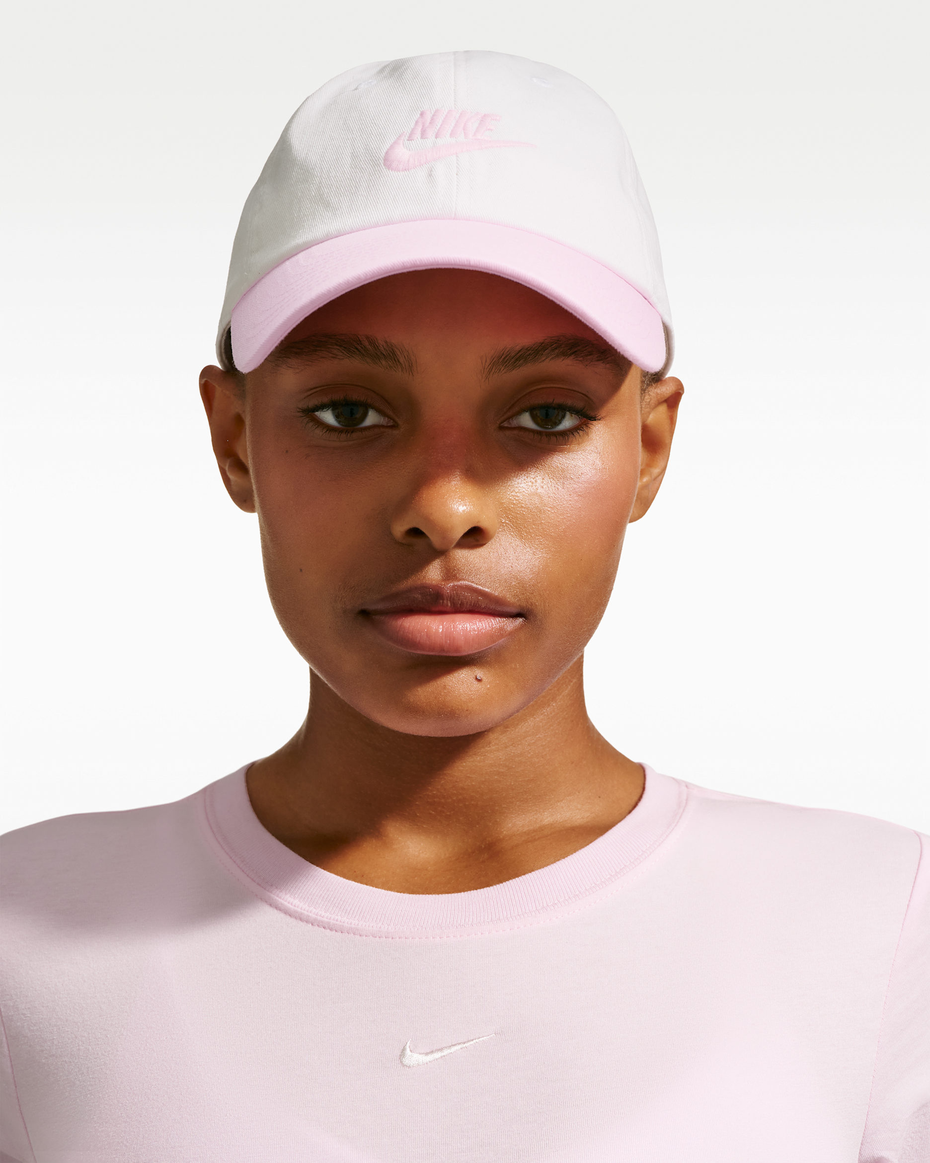 Nike Club Unstructured Futura Wash Cap - White/Pink Foam/Pink Foam