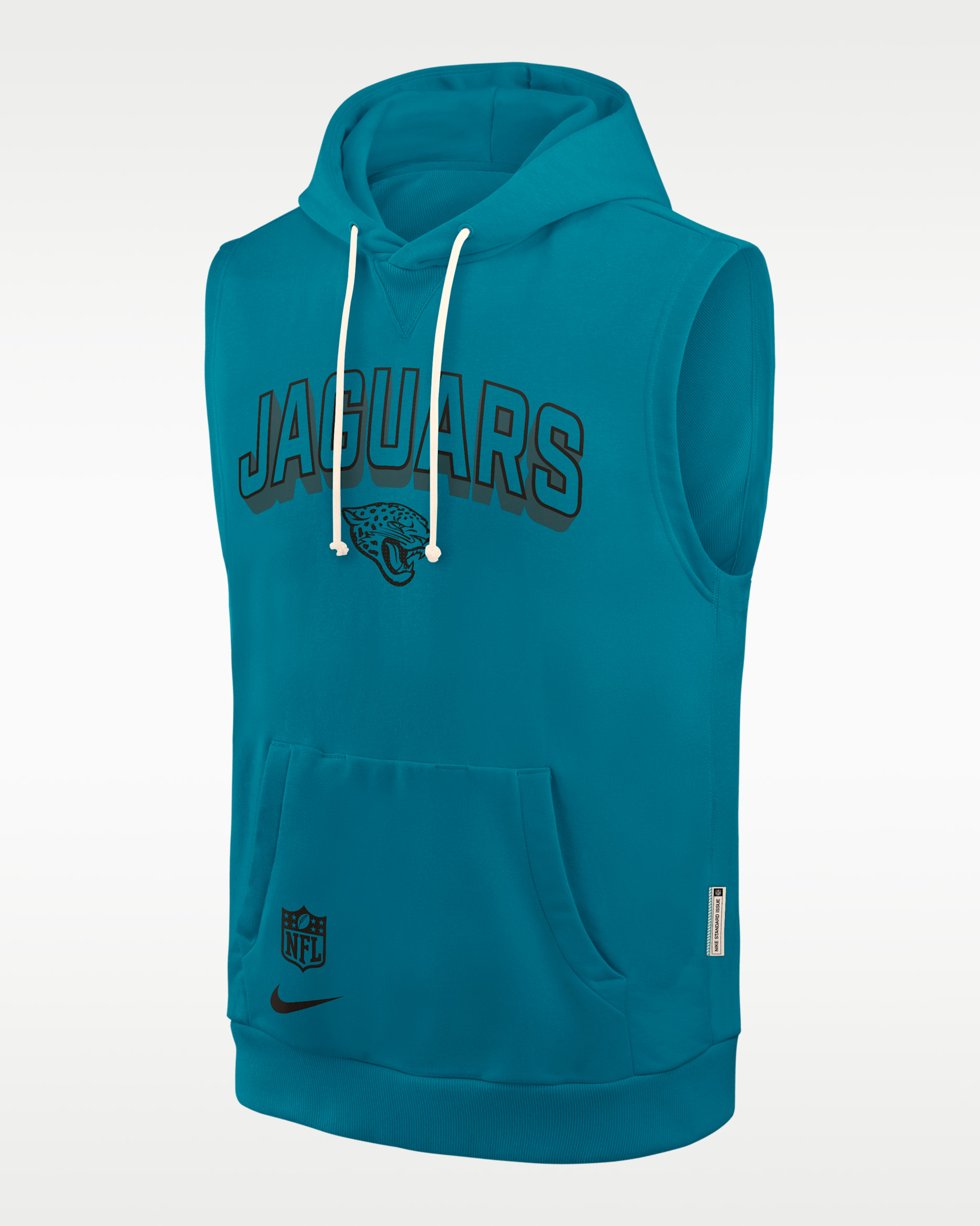 Sudadera con gorro sin cierre sin mangas Nike Dri-FIT de la NFL para hombre Jacksonville Jaguars Sideline - Azul