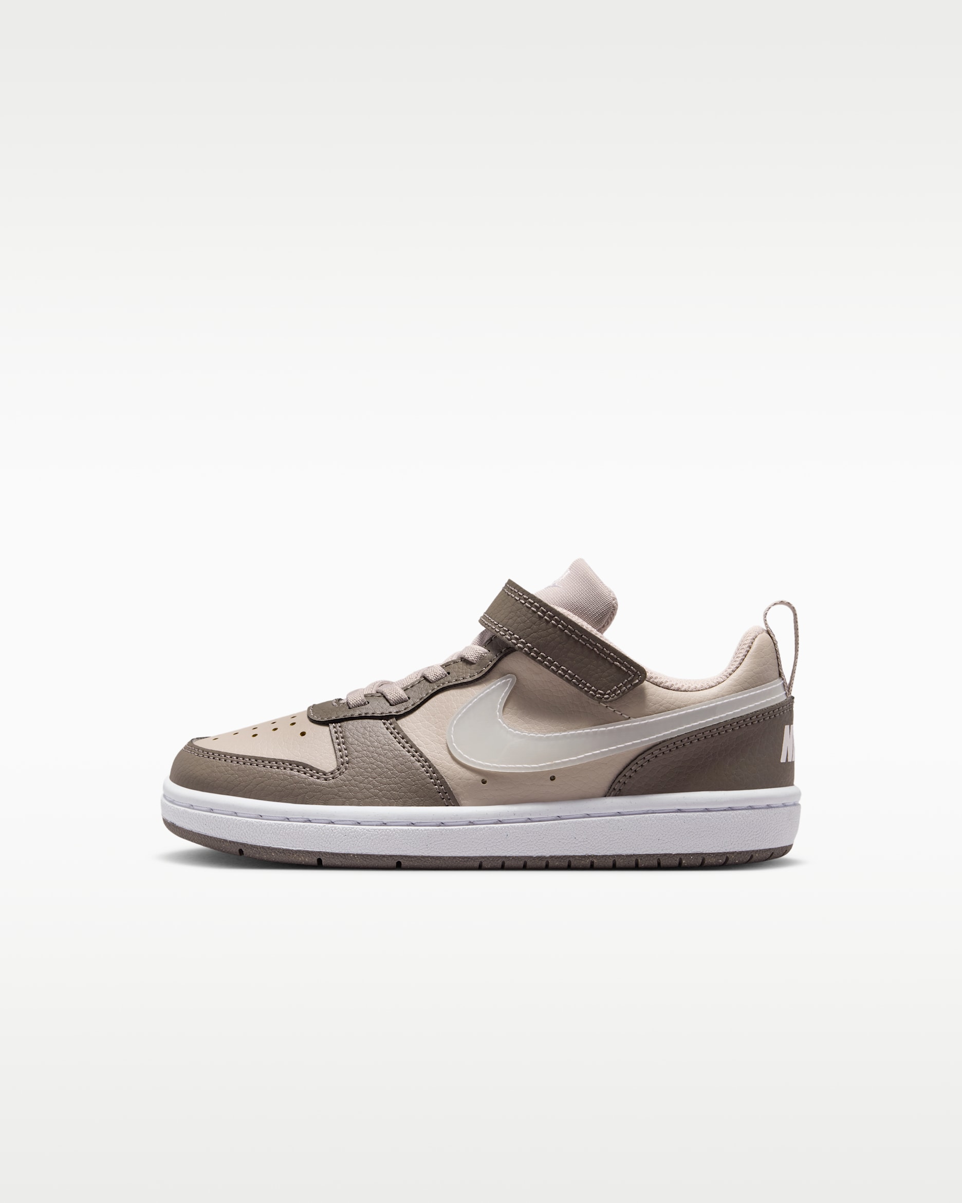 Nike Court Borough Low Little Kids' Shoes - Moon Particle/Cave Stone/White/White