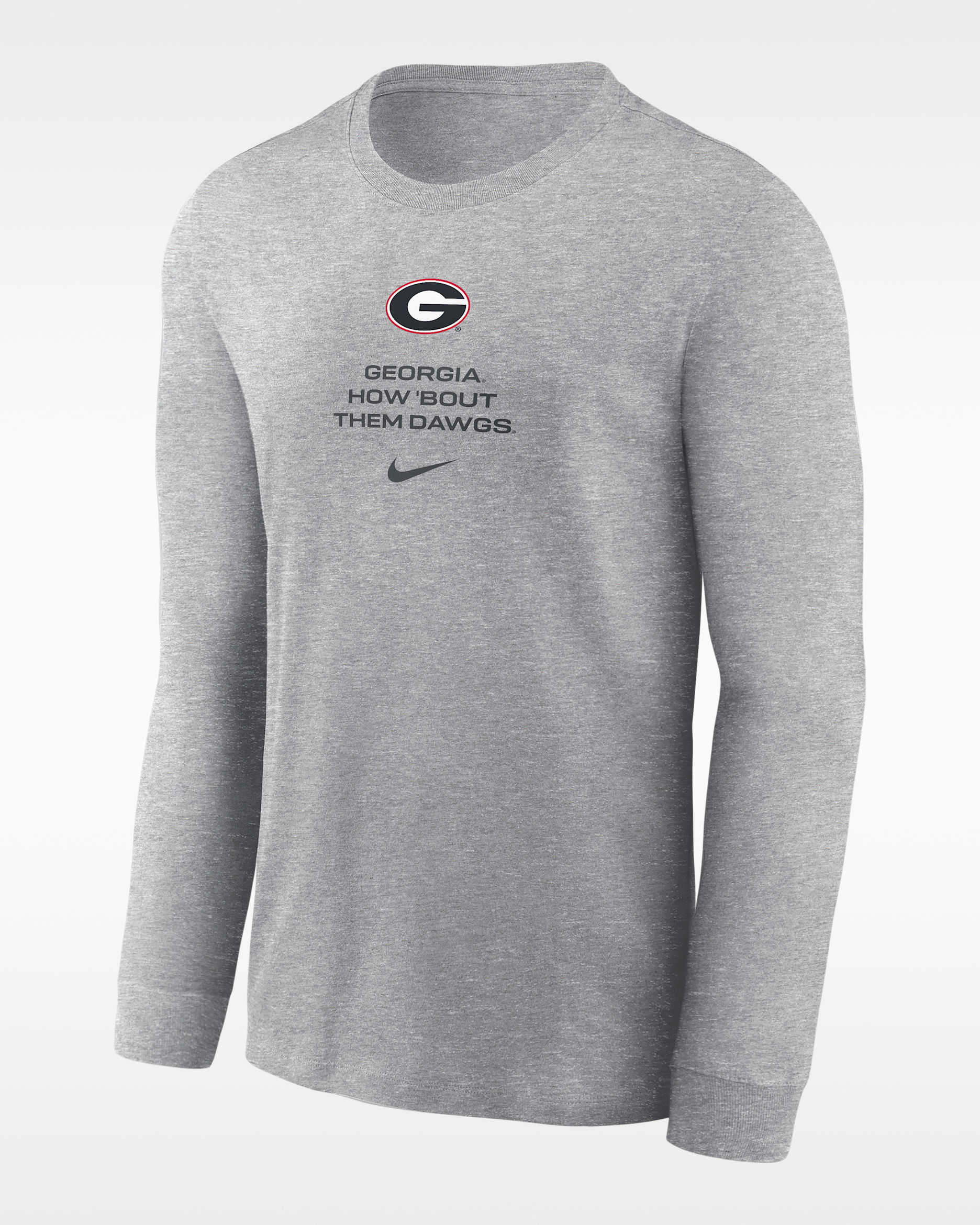 Playera de manga larga universitaria Nike Dri-FIT para hombre Georgia Sideline - Gris