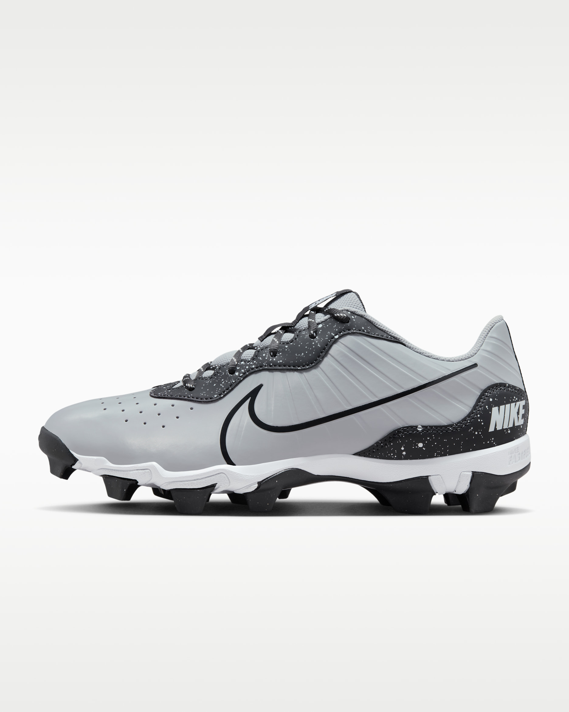 Nike Alpha Huarache 4 Keystone Men's Baseball Cleats - Wolf Grey/White/Dark Smoke Grey