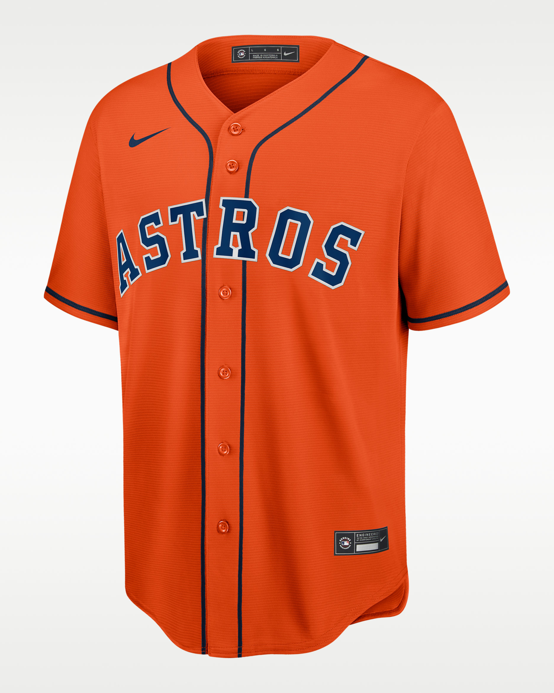 MLB Houston Astros (Yordan Alvarez) Men's Replica Baseball Jersey - Orange